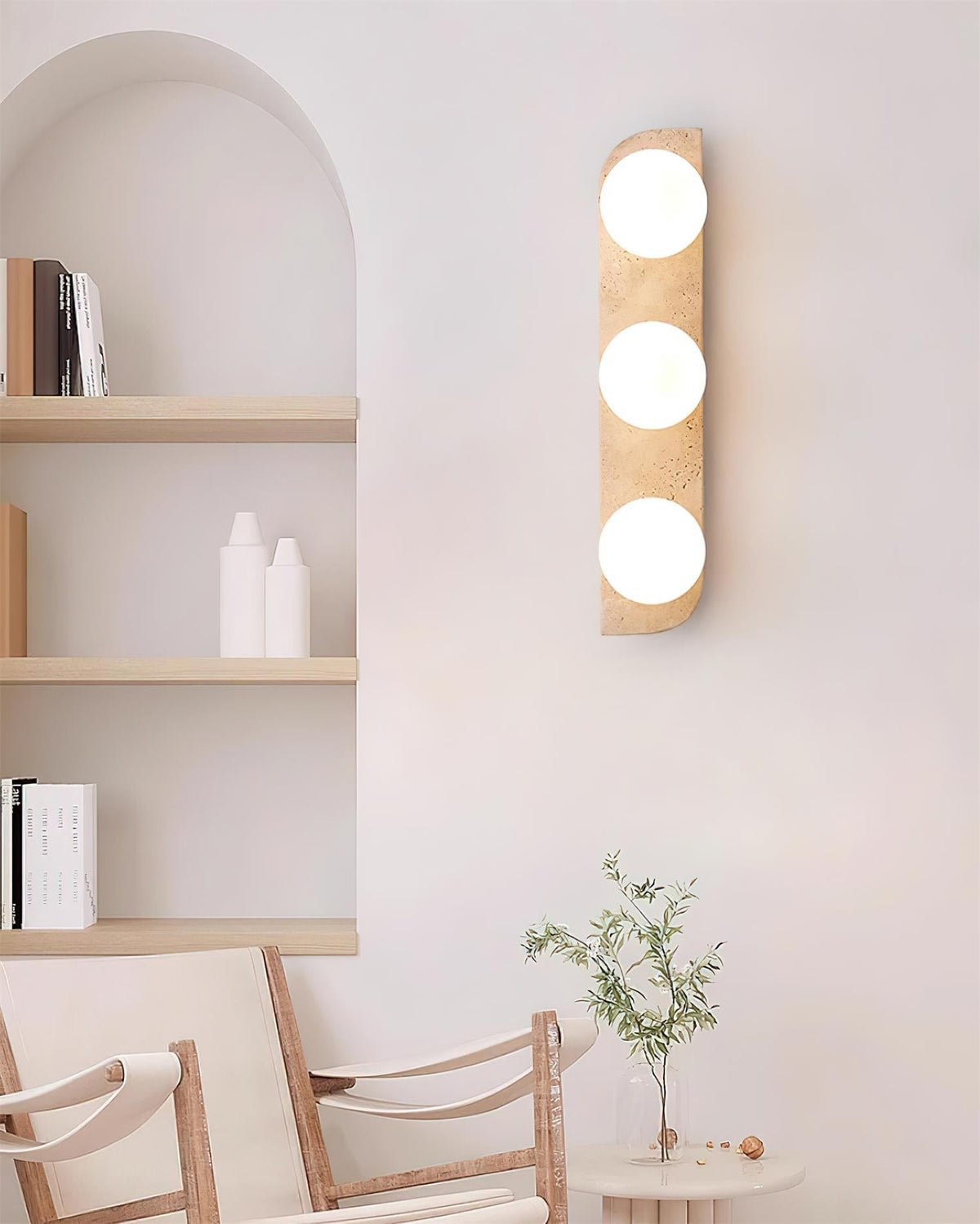 Marvenenna Travertine Wall Light-Moonnatur