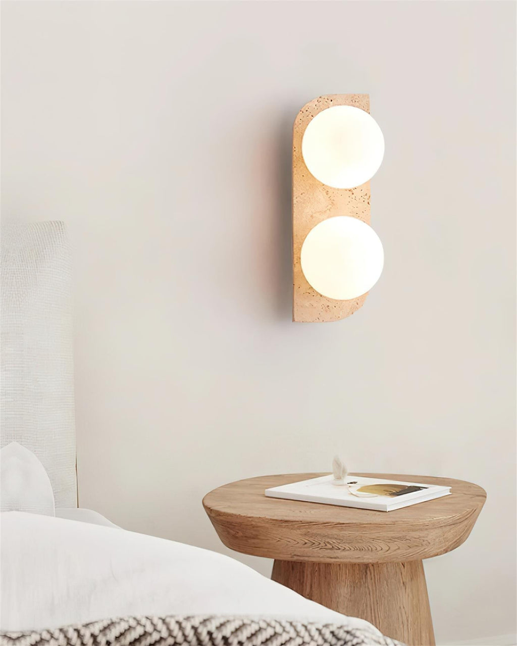 Marvenenna Travertine Wall Light-Moonnatur