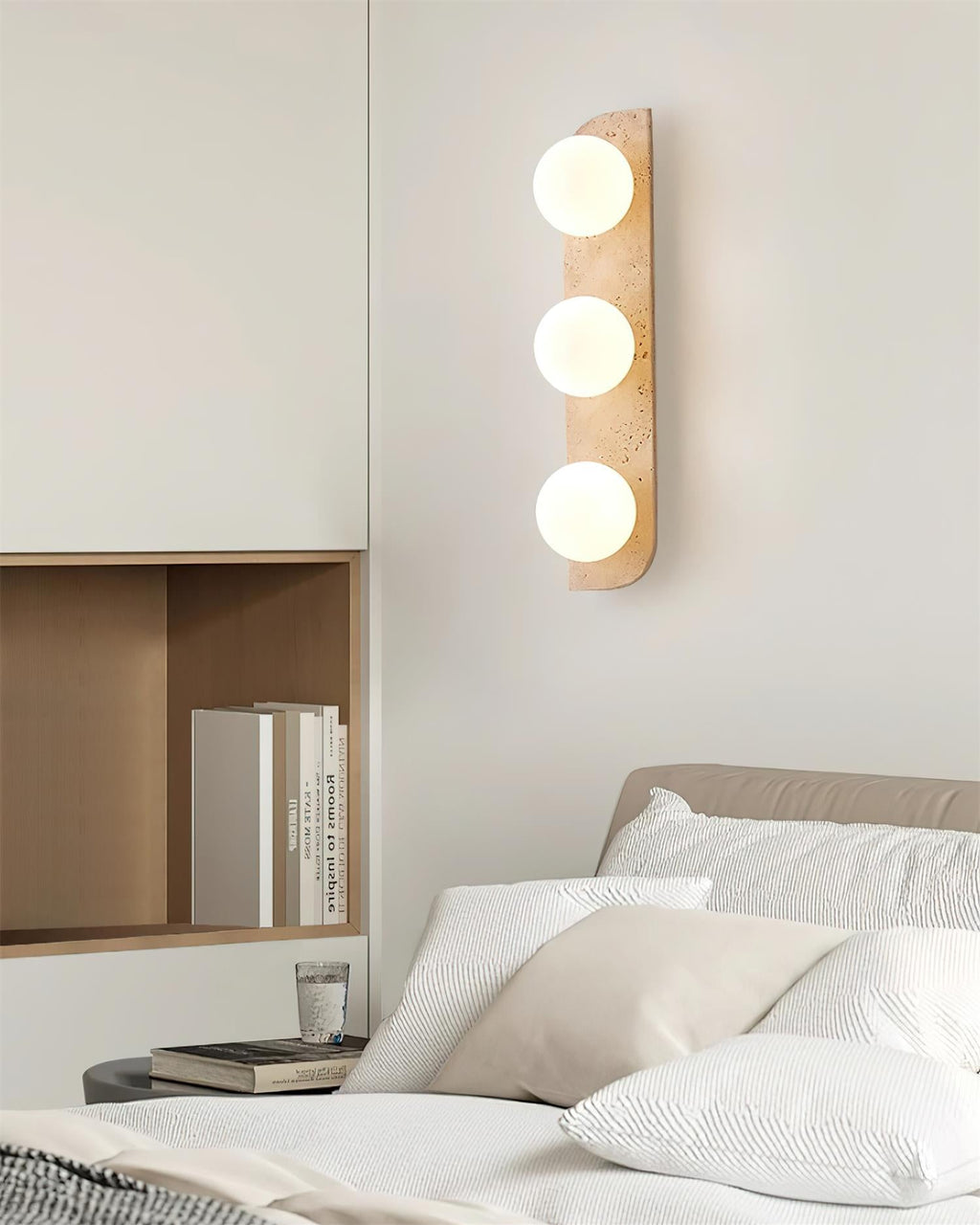 Marvenenna Travertine Wall Light-Moonnatur
