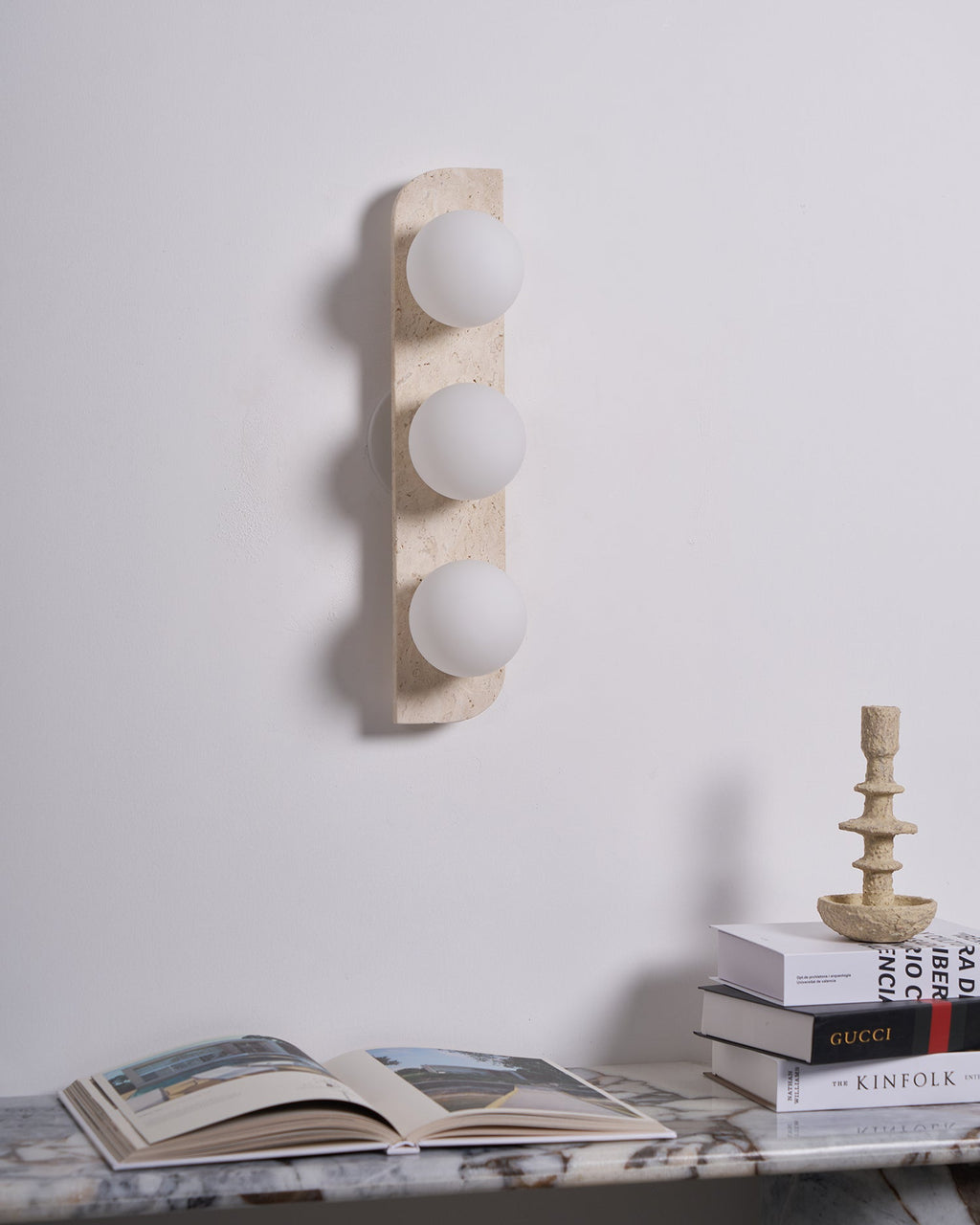 Marvenenna Travertine Wall Light-Moonnatur