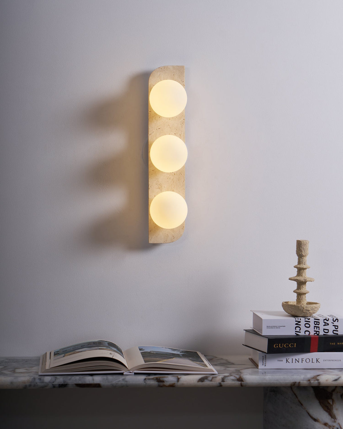 Marvenenna Travertine Wall Light-Moonnatur