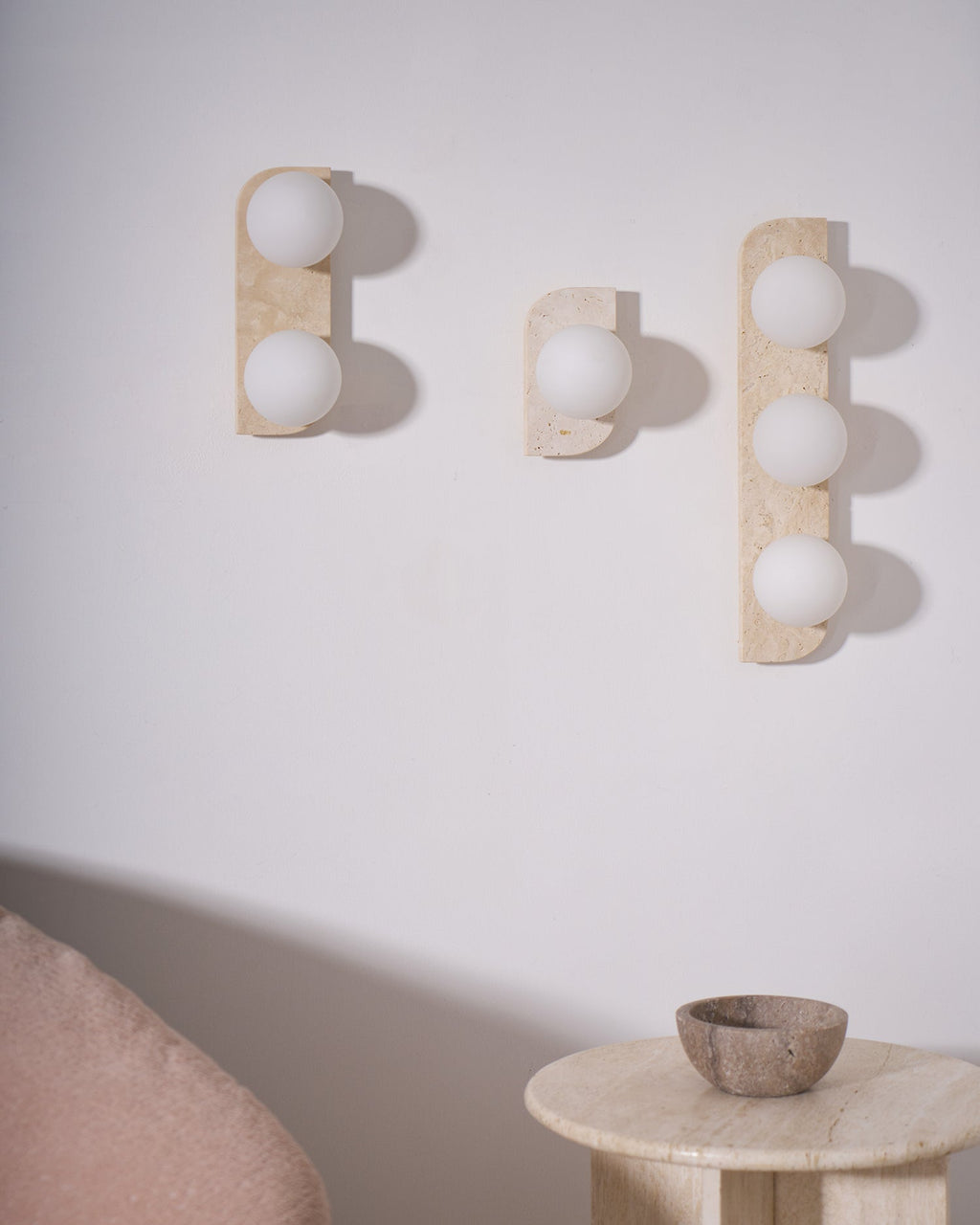 Marvenenna Travertine Wall Light-Moonnatur