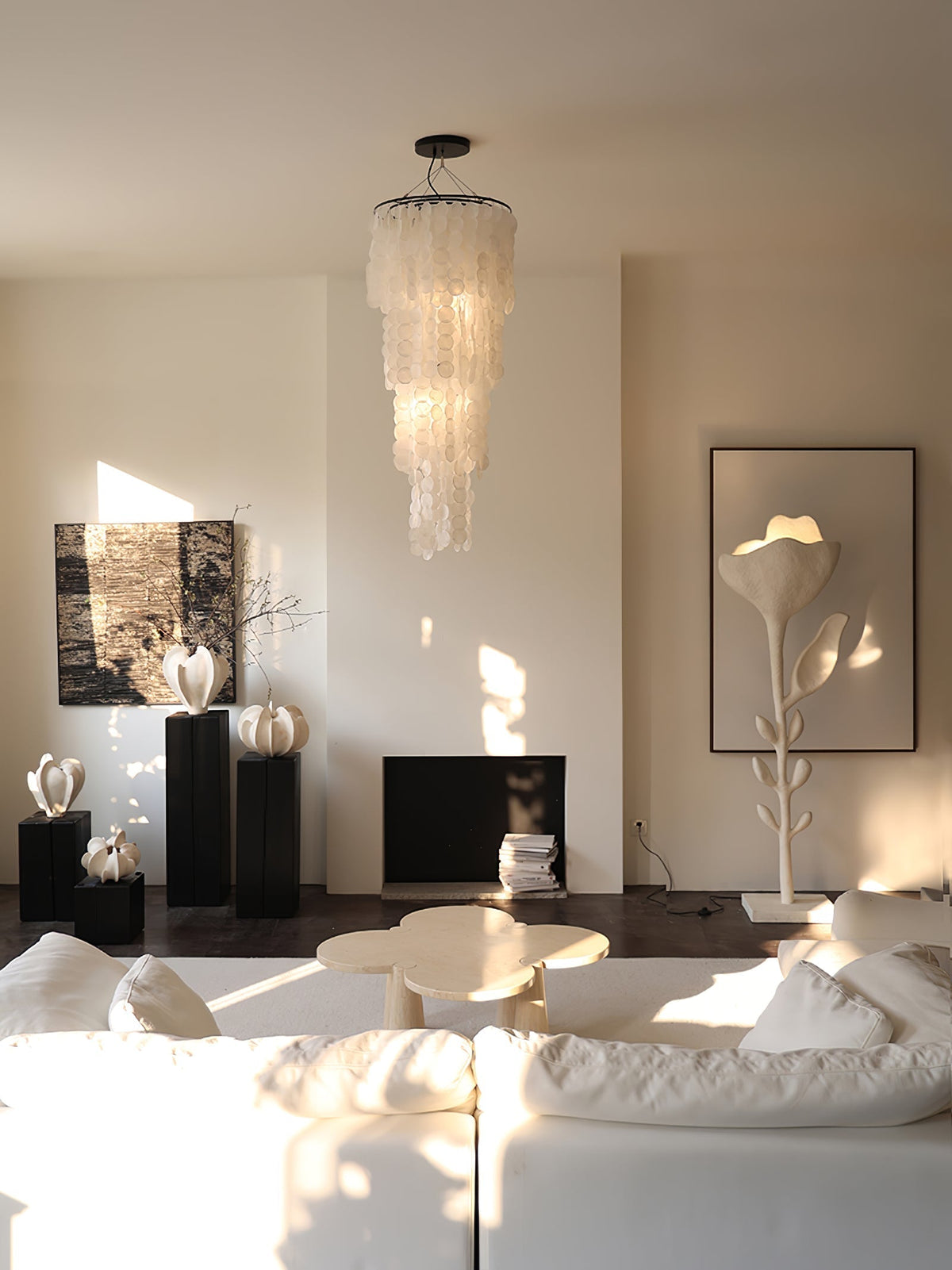 Seldenune Shell Chandelier-Moonnatur