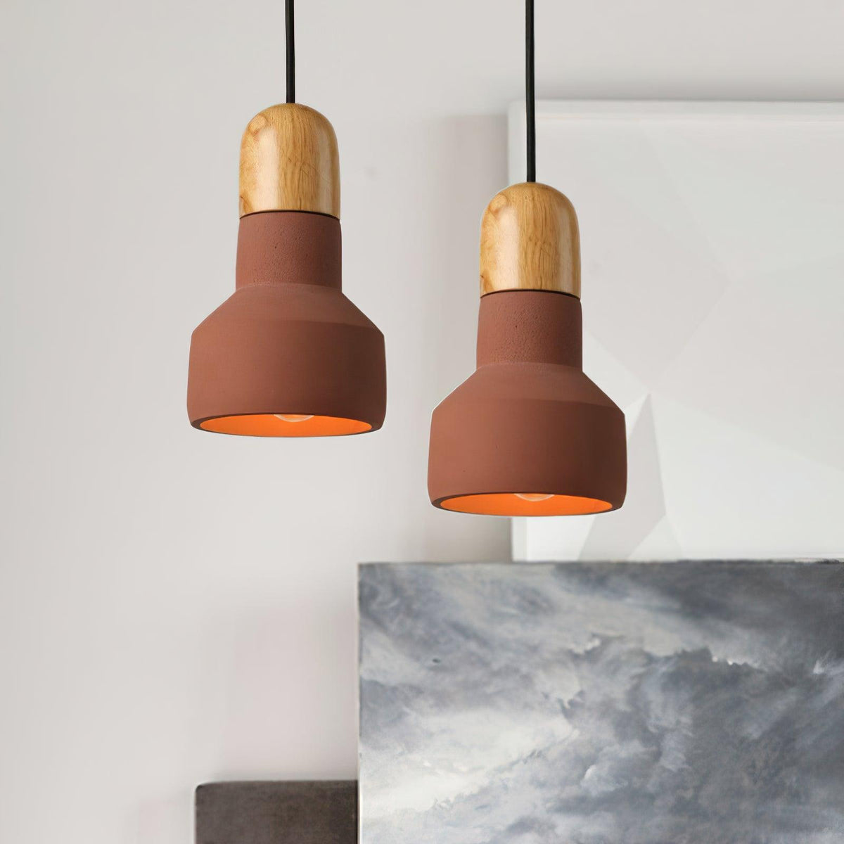 Cavenlark Cement Pendant Light-Moonnatur