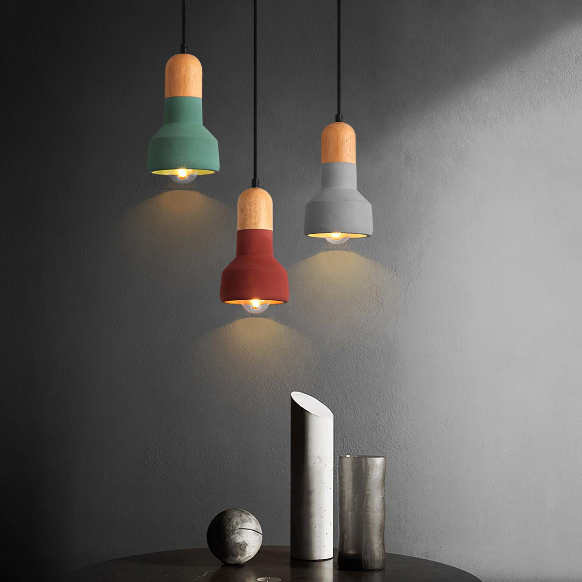 Cavenlark Cement Pendant Light-Moonnatur