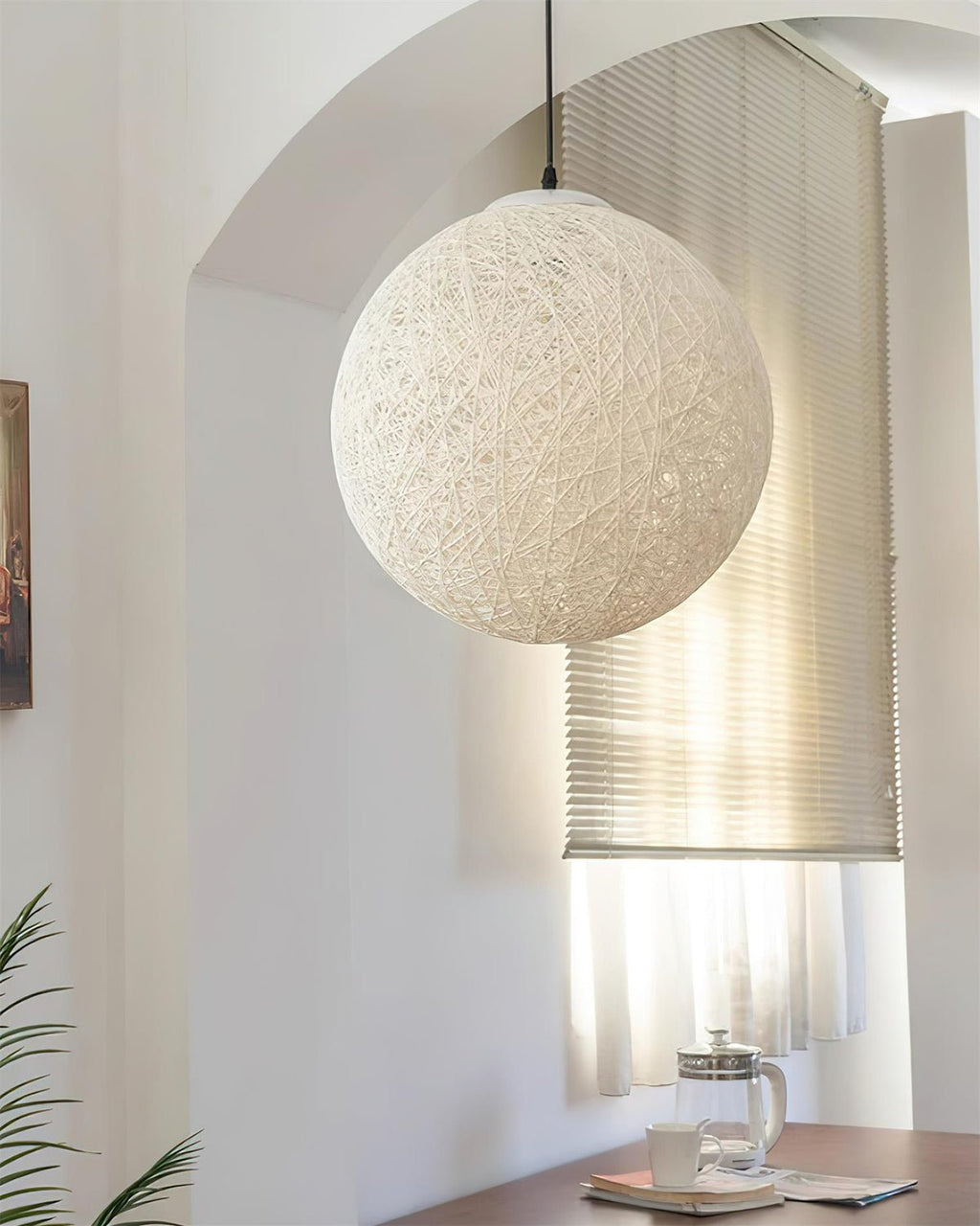 Loweneth Rattan Pendant Light-Moonnatur