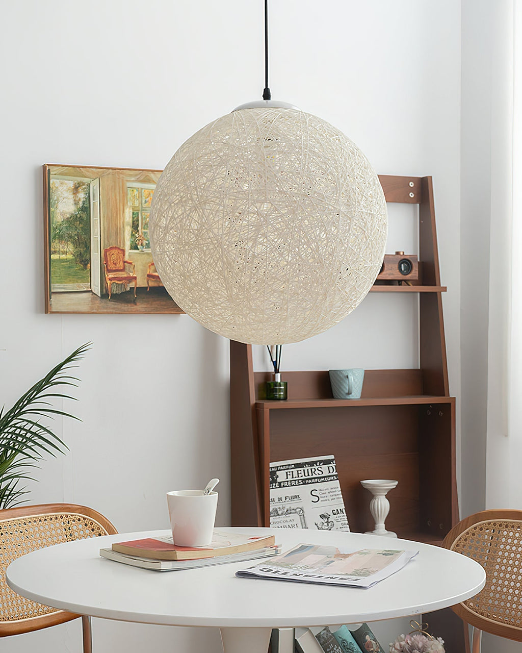 Loweneth Rattan Pendant Light-Moonnatur