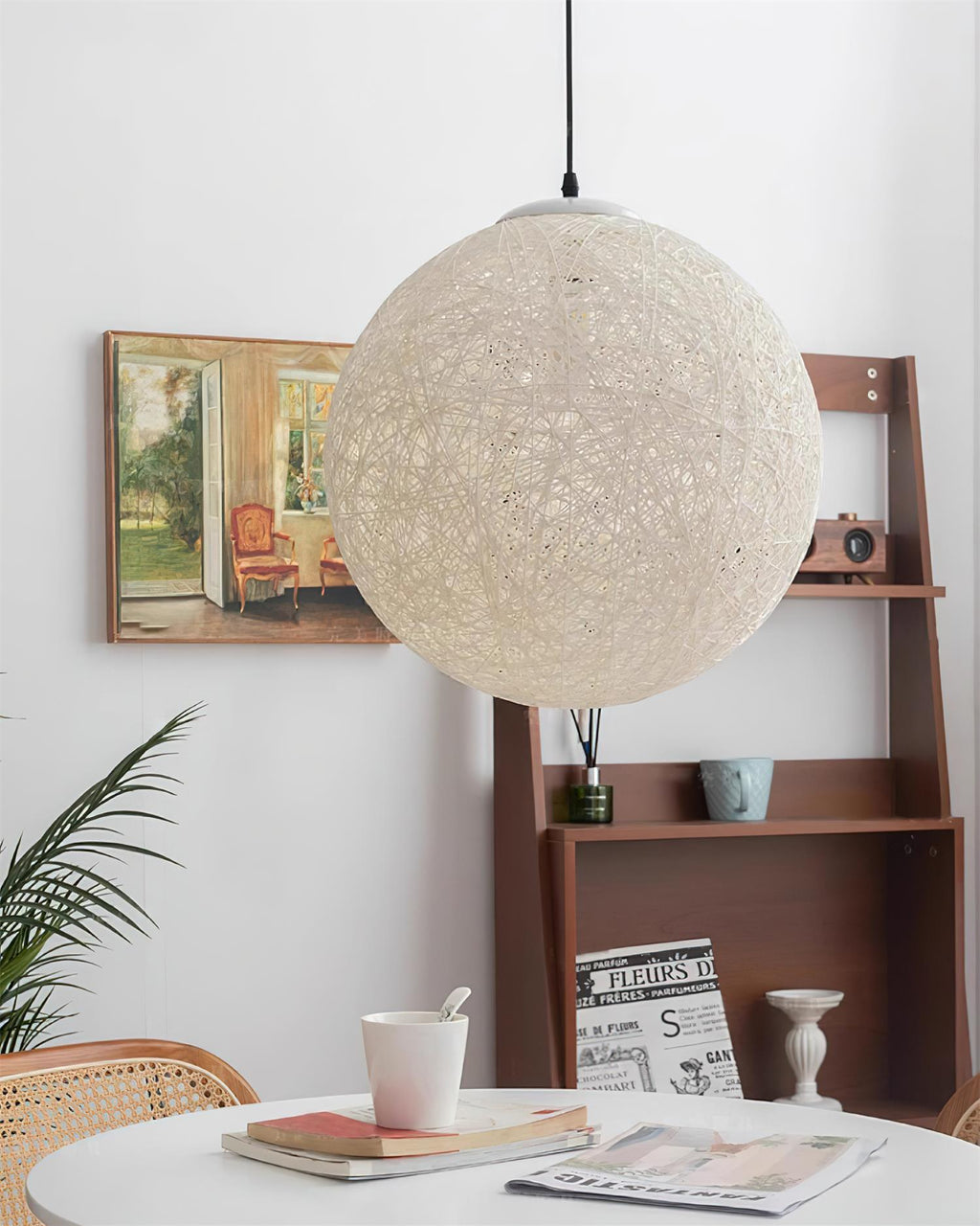 Loweneth Rattan Pendant Light-Moonnatur