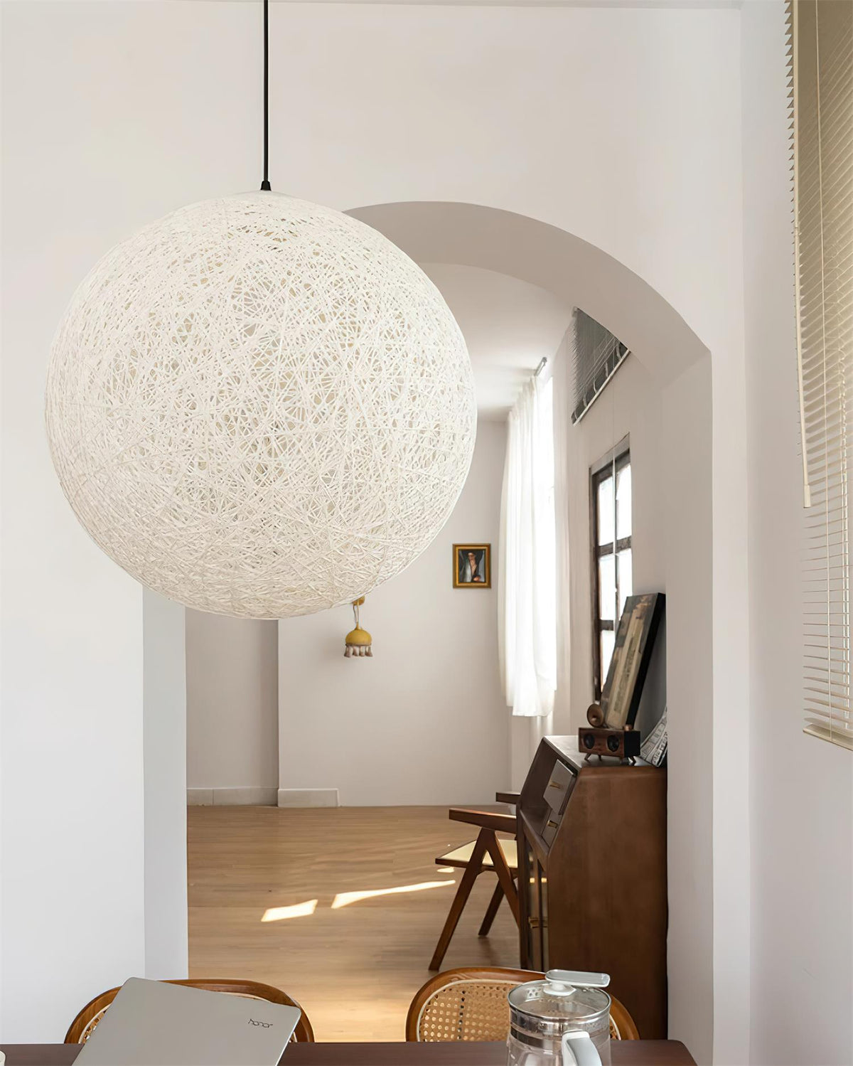Loweneth Rattan Pendant Light-Moonnatur