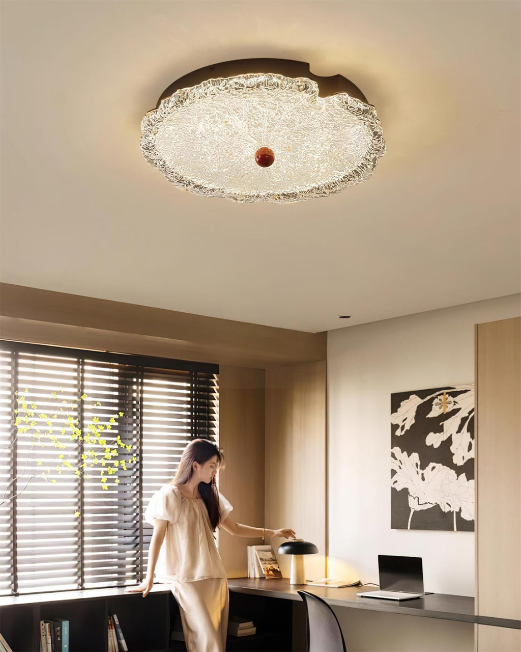 Tarnelford Resin Ceiling Light-Moonnatur