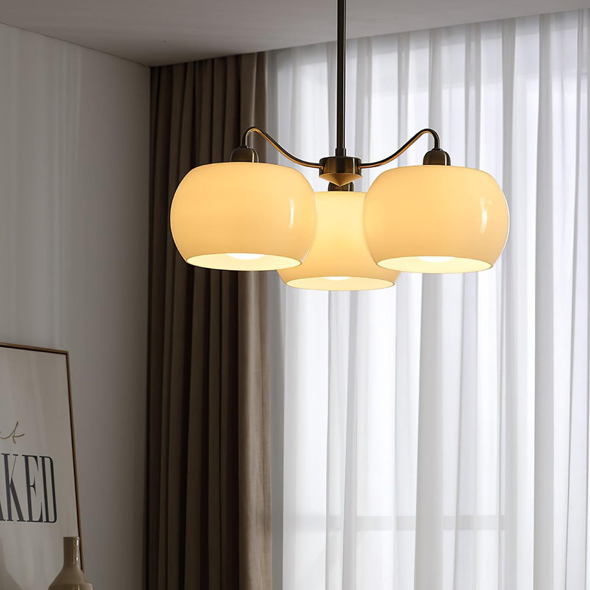 Perenune Glass Chandelier-Moonnatur