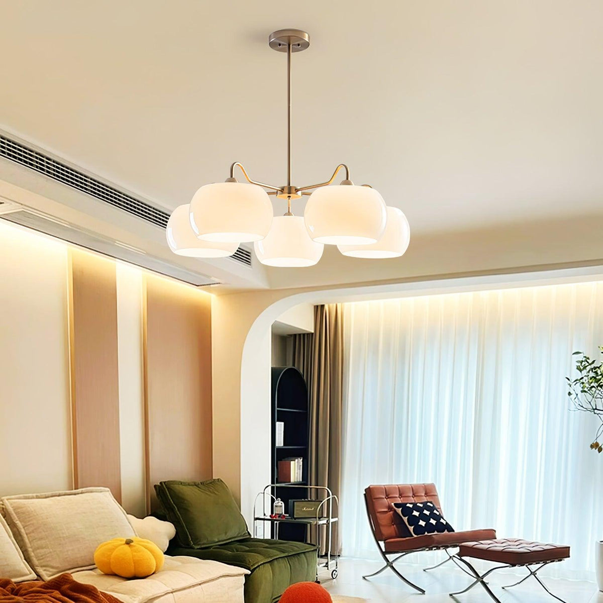 Perenune Glass Chandelier-Moonnatur