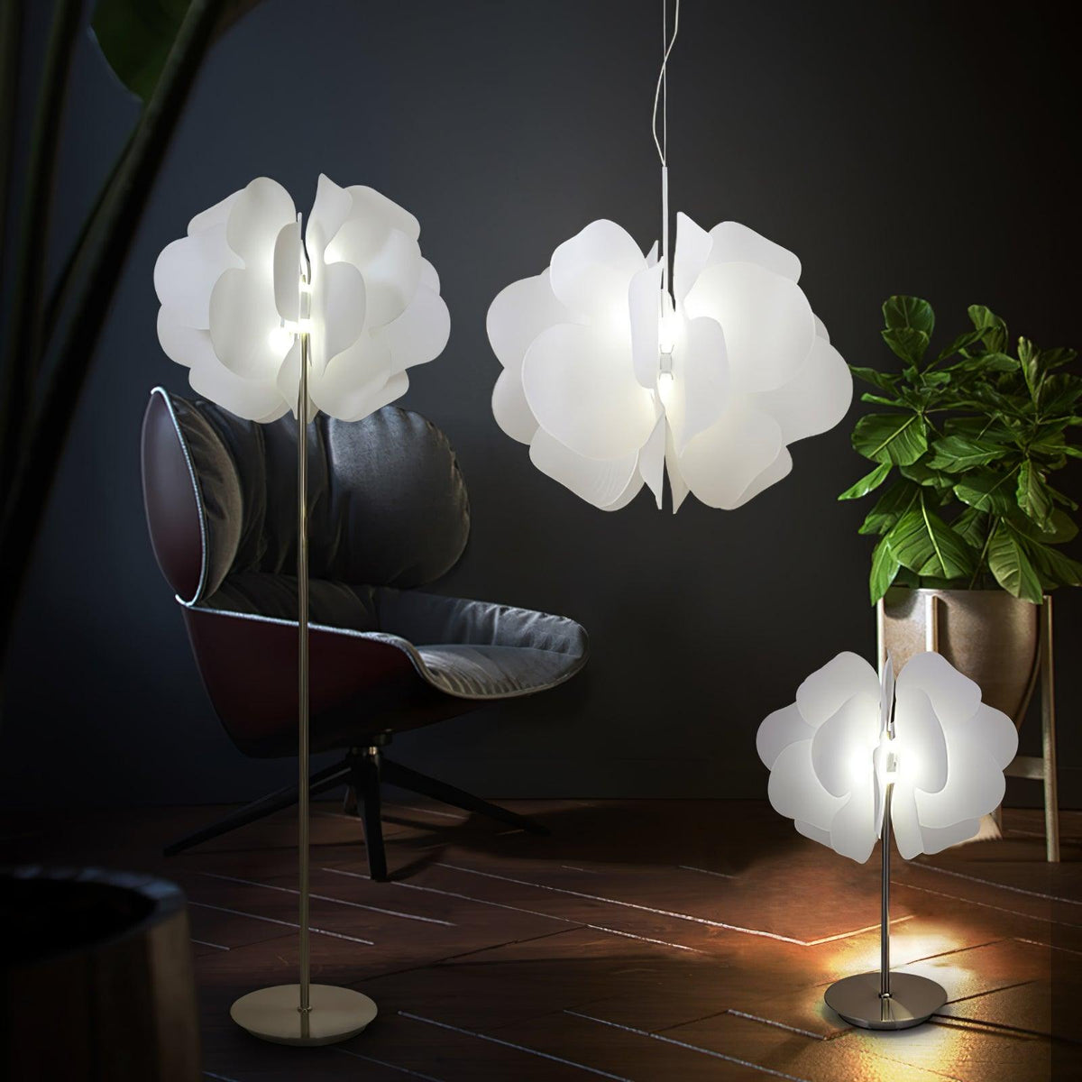 Caldenden Plastic Pendant Light-Moonnatur