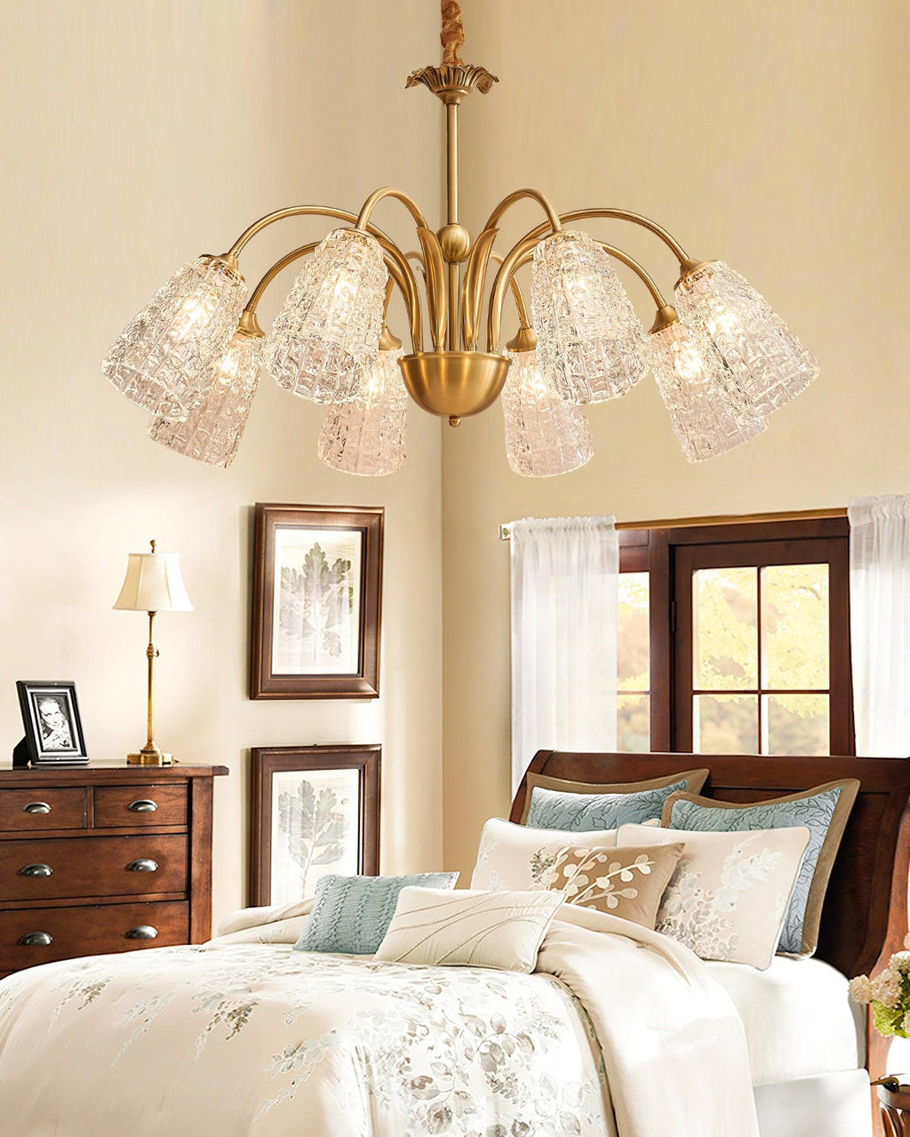 Elarith Glass Chandelier-Moonnatur