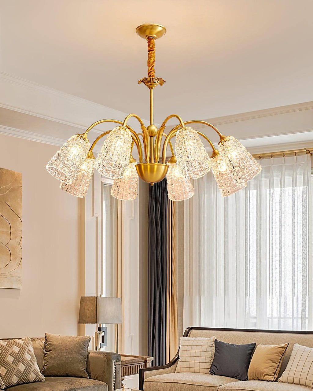 Elarith Glass Chandelier-Moonnatur