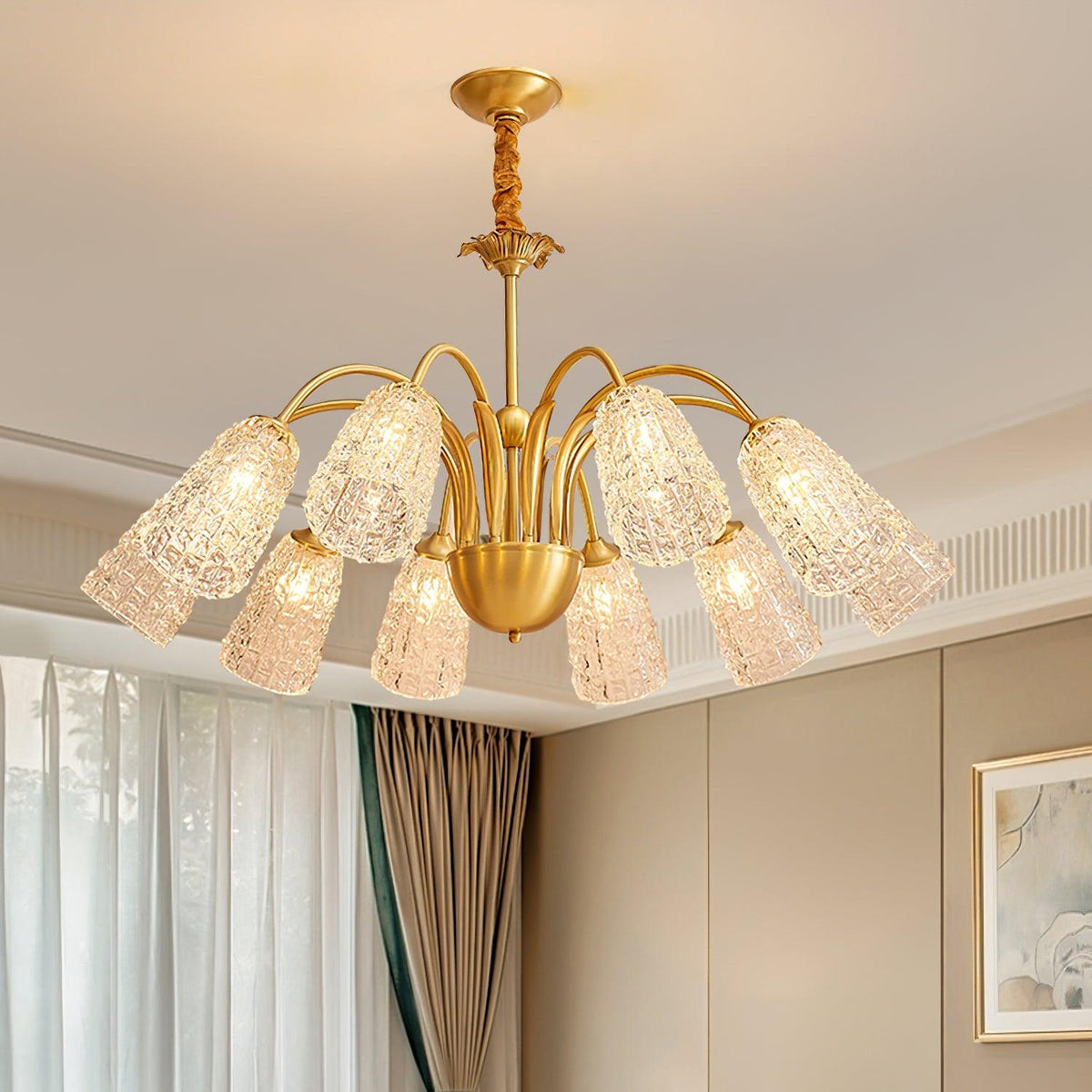 Elarith Glass Chandelier-Moonnatur