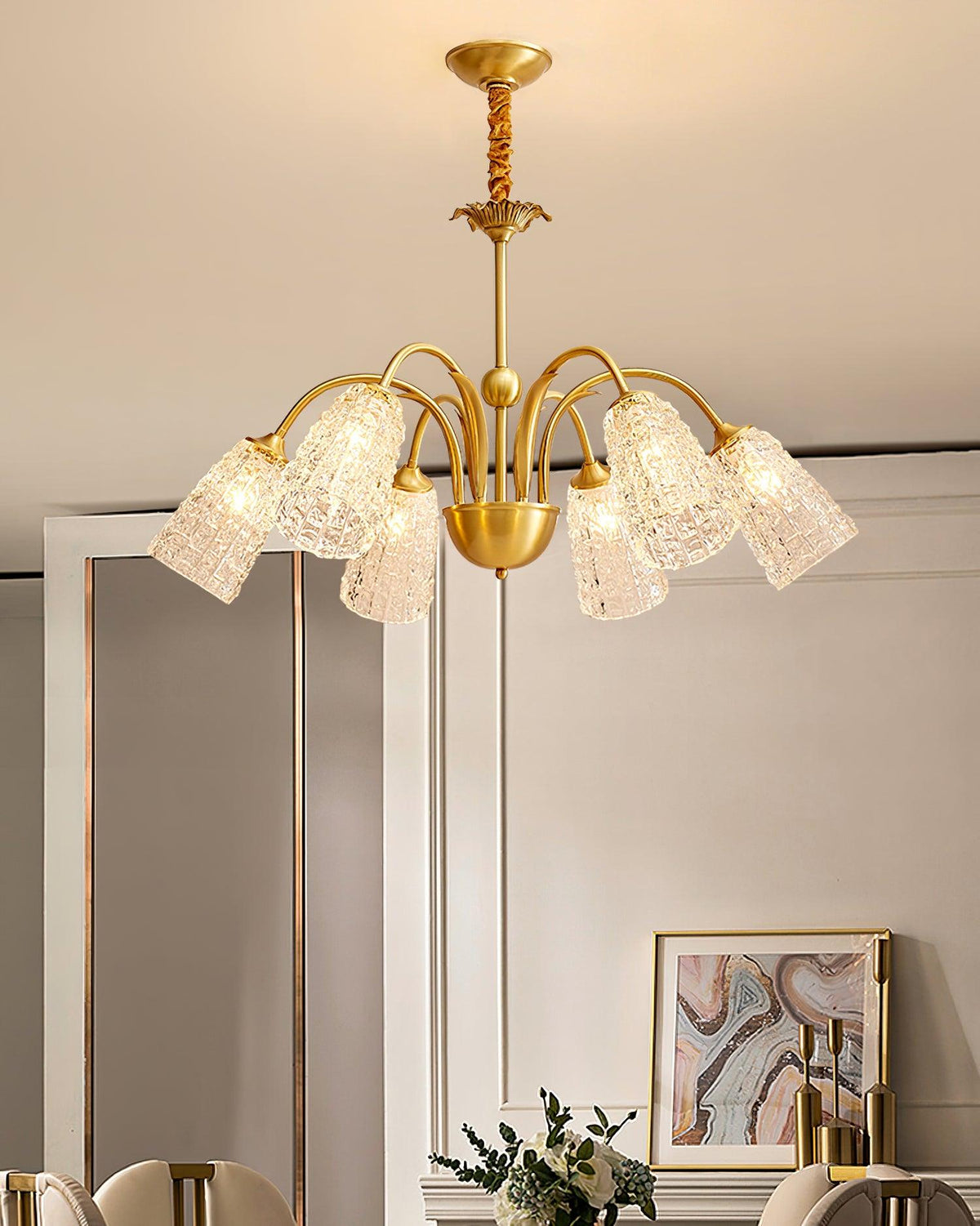 Elarith Glass Chandelier-Moonnatur
