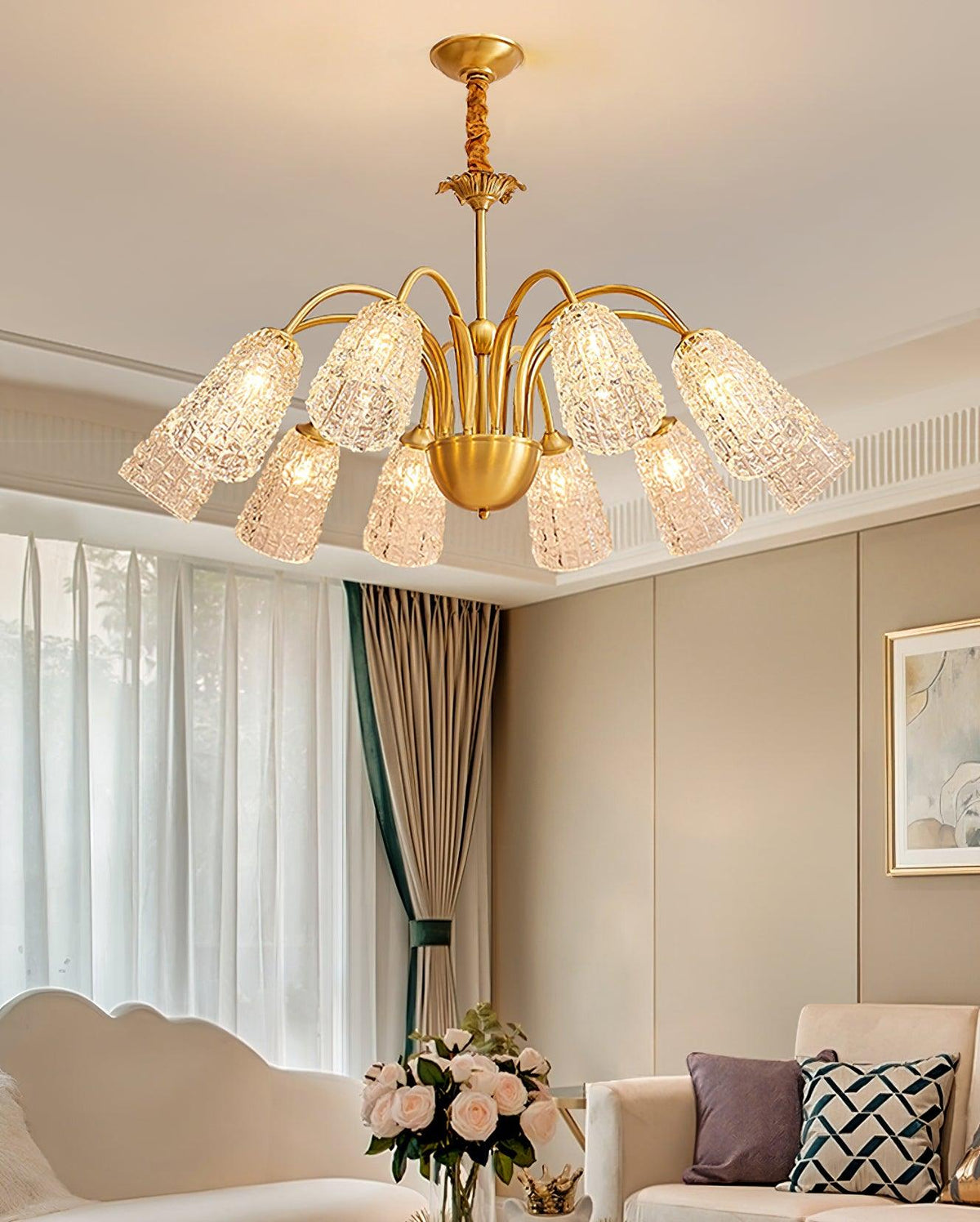 Elarith Glass Chandelier-Moonnatur