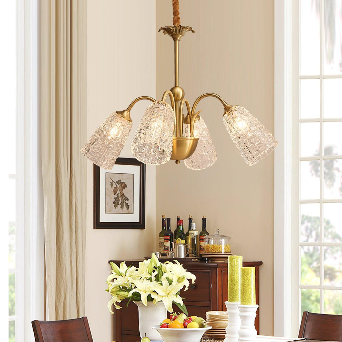Elarith Glass Chandelier-Moonnatur
