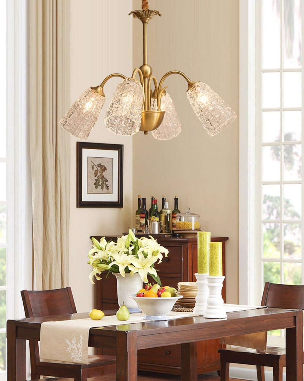 Elarith Glass Chandelier-Moonnatur