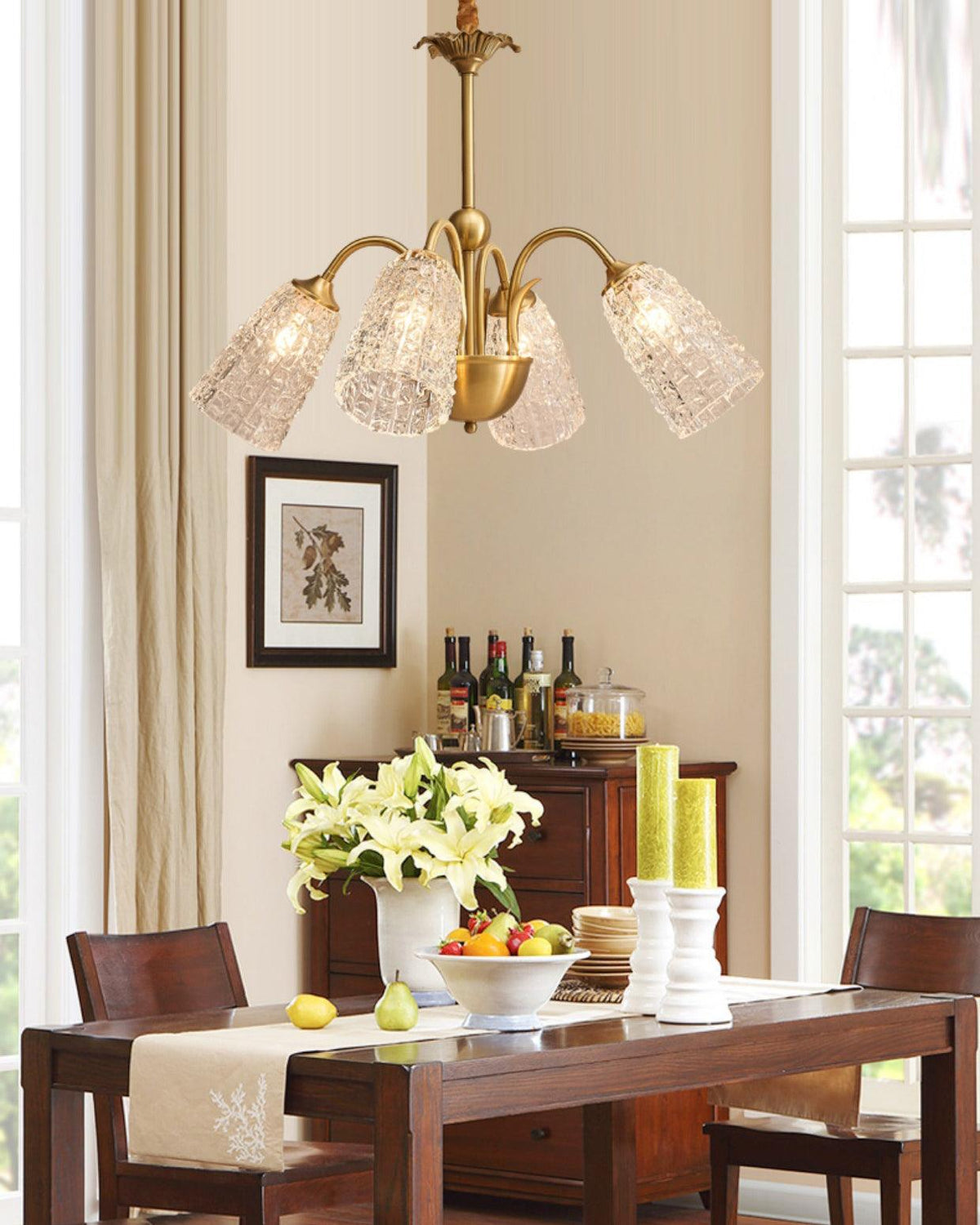 Elarith Glass Chandelier-Moonnatur