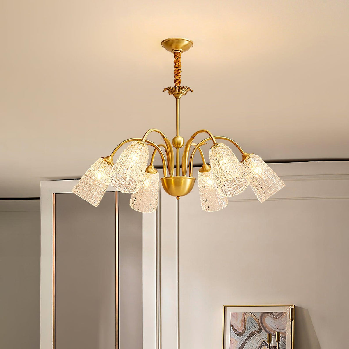Elarith Glass Chandelier-Moonnatur