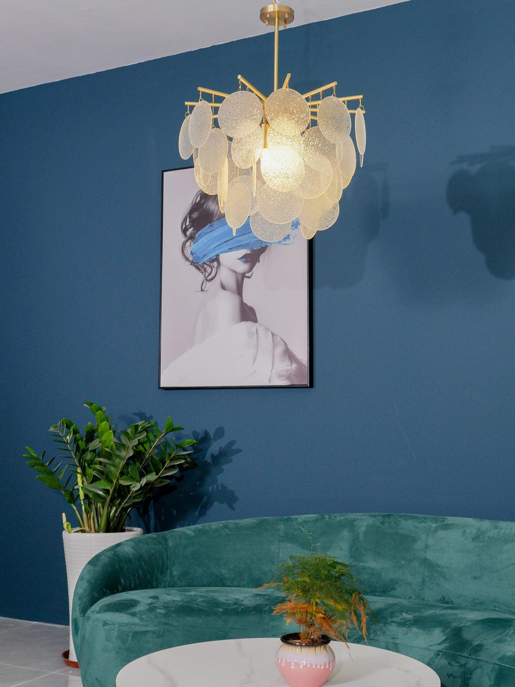 Briavelle Glass Chandelier-Moonnatur