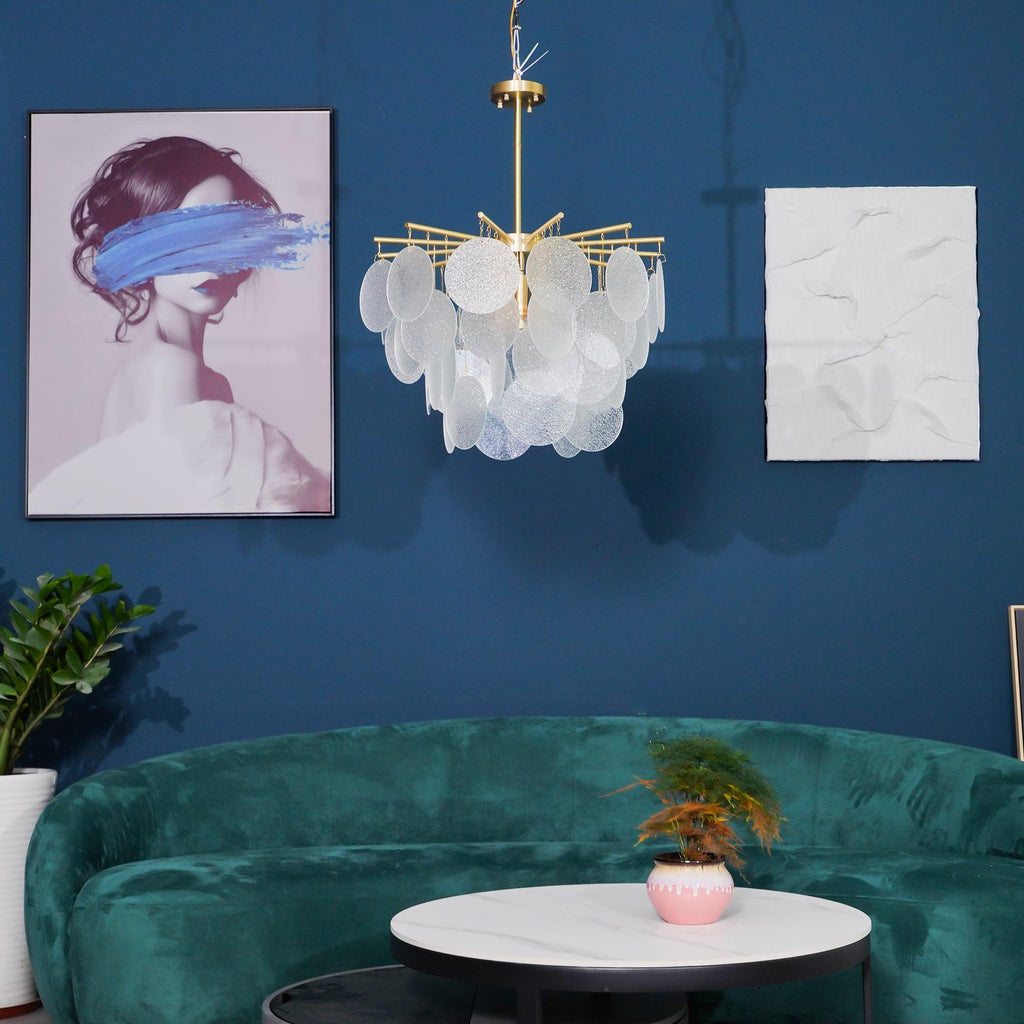 Briavelle Glass Chandelier-Moonnatur