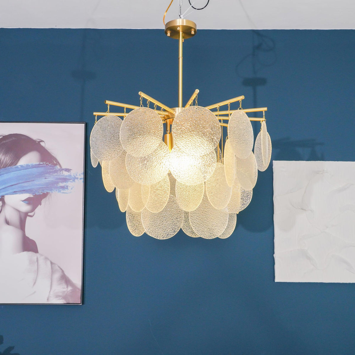 Briavelle Glass Chandelier-Moonnatur