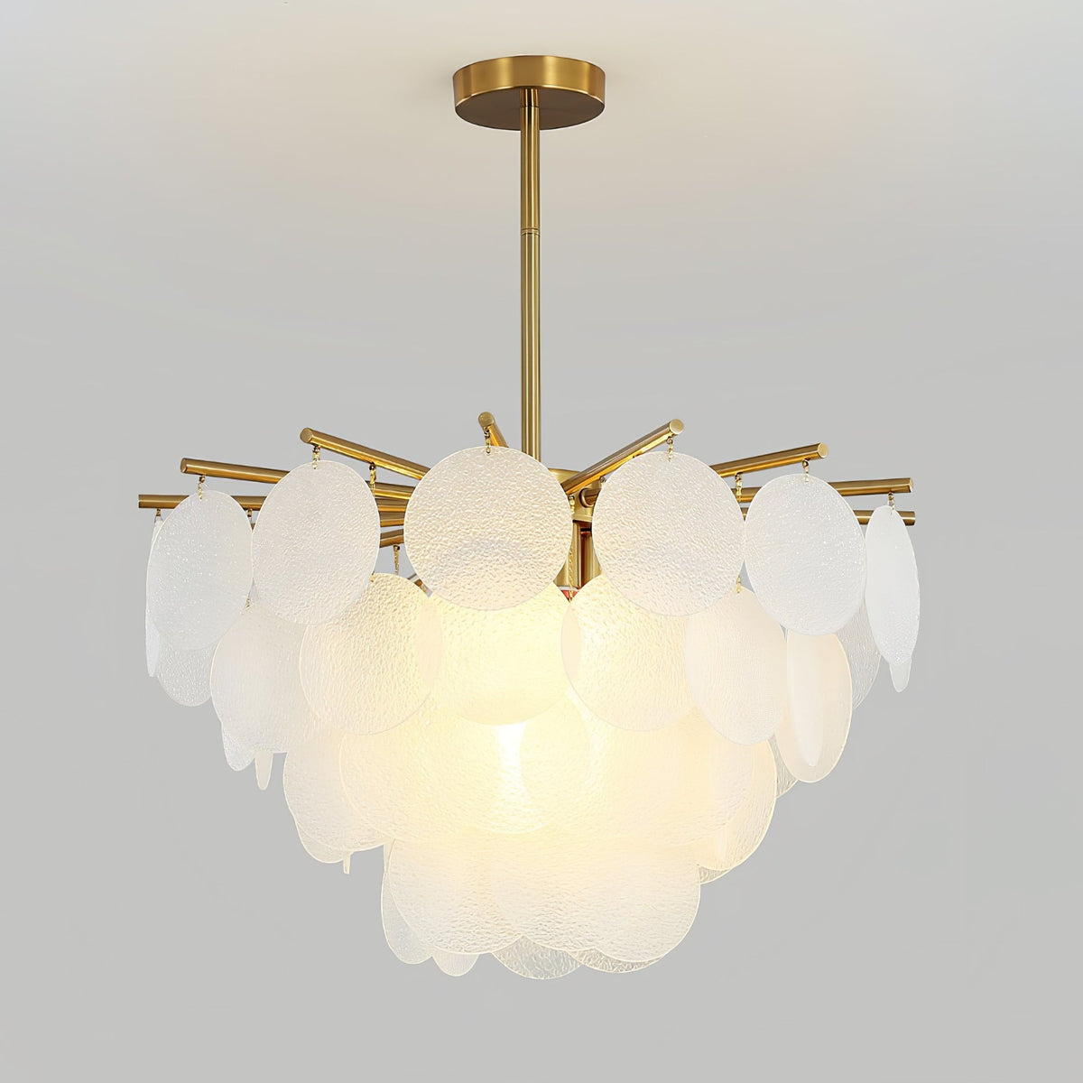 Briavelle Glass Chandelier-Moonnatur