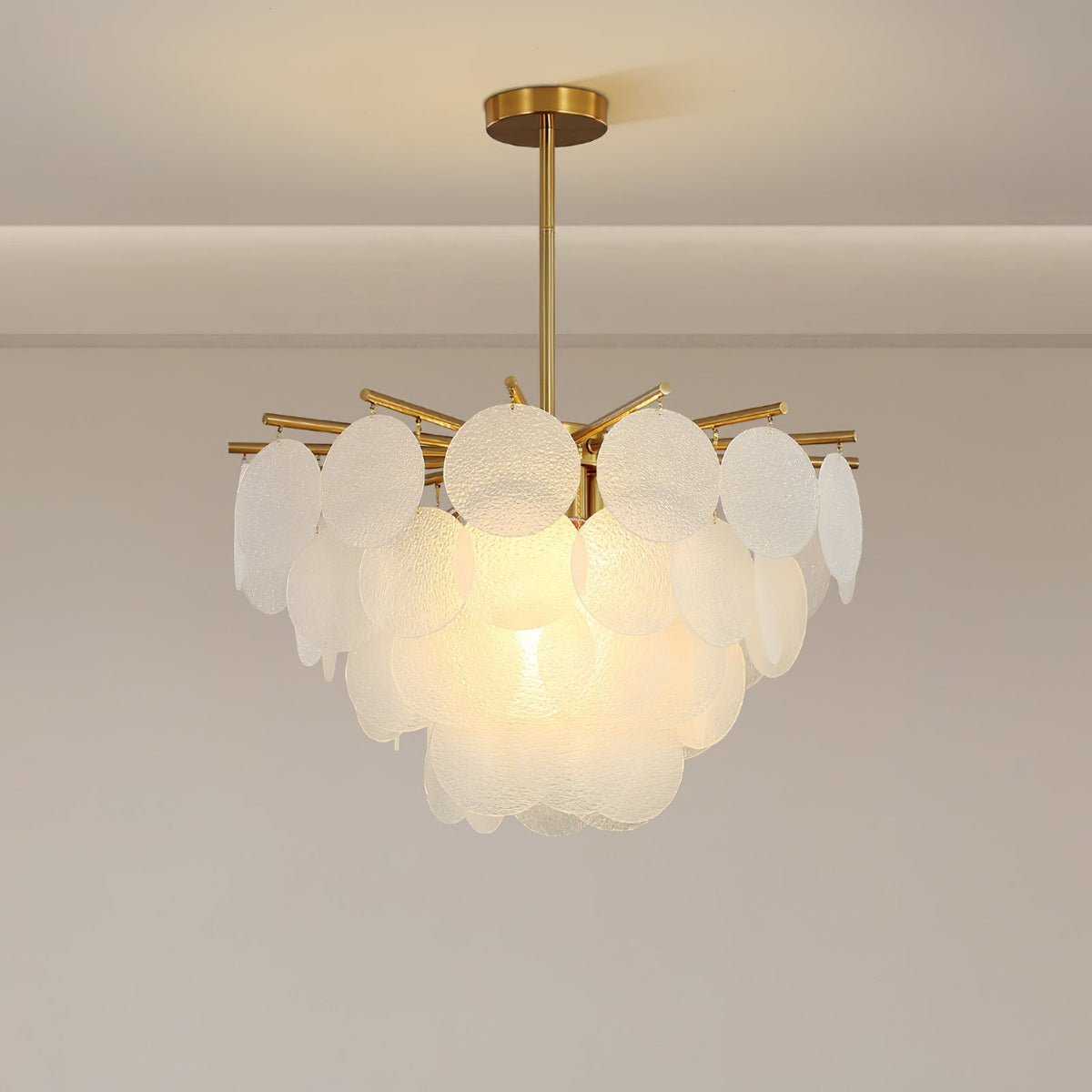 Briavelle Glass Chandelier-Moonnatur