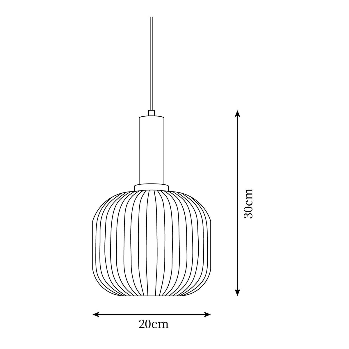 Meldenaria Glass Pendant Light-Moonnatur
