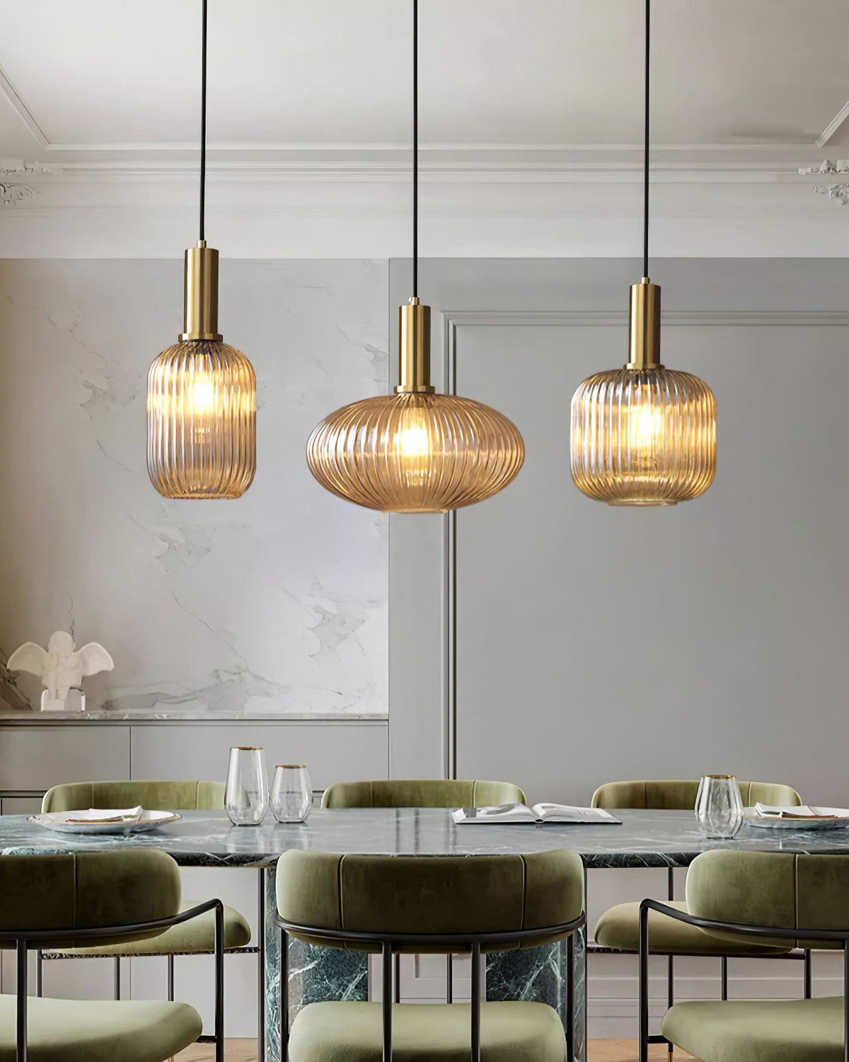 Meldenaria Glass Pendant Light-Moonnatur