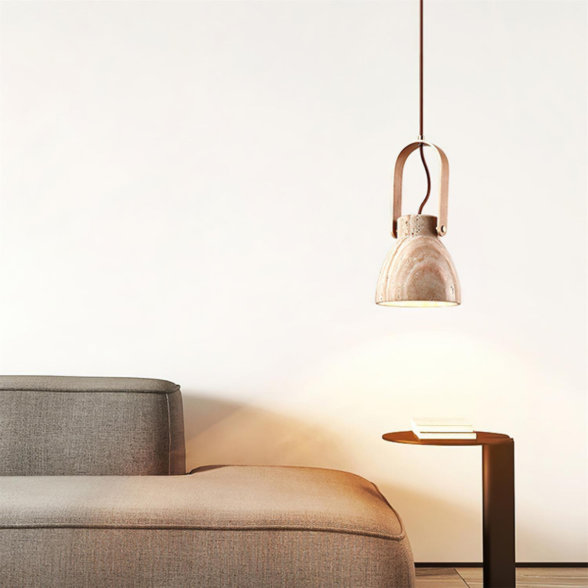 Langrenhill Travertine Pendant Light-Moonnatur