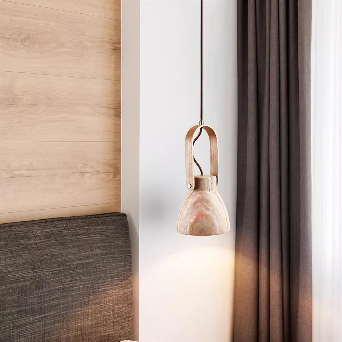 Langrenhill Travertine Pendant Light-Moonnatur