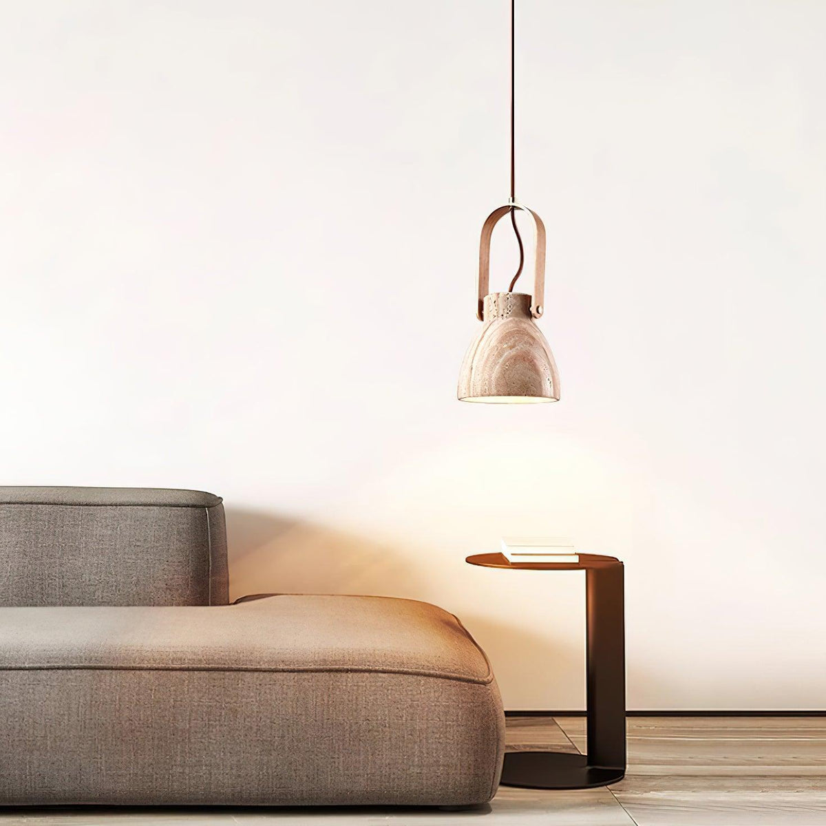 Langrenhill Travertine Pendant Light-Moonnatur