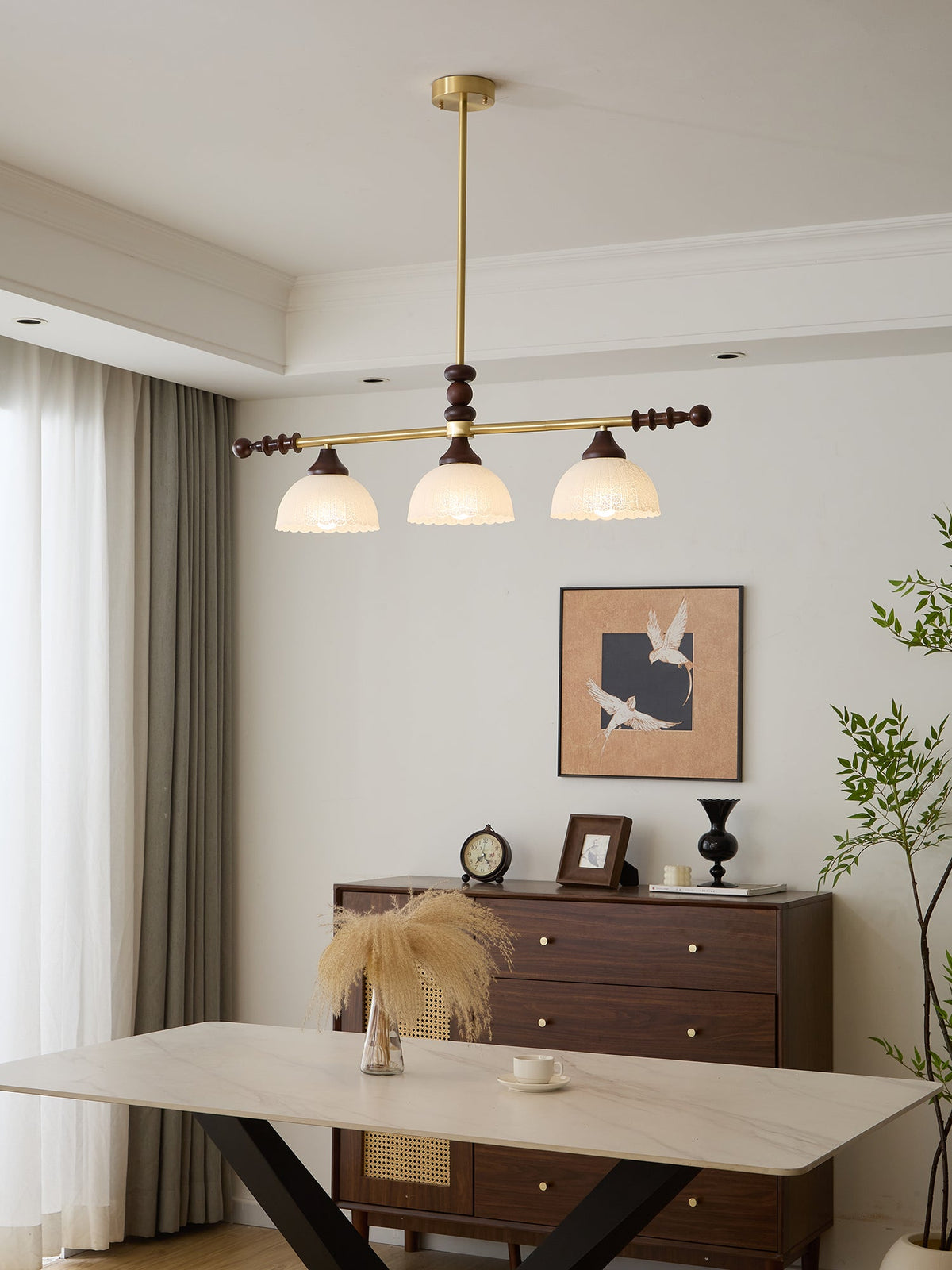 Sinora Wood Pendant Lamp-Moonnatur