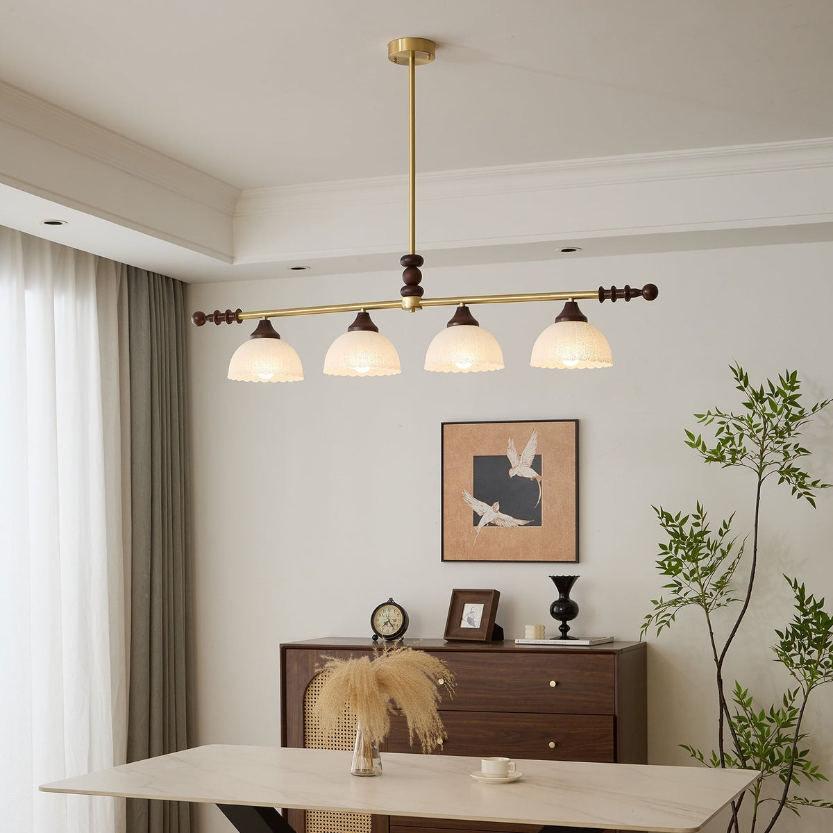 Sinora Wood Pendant Lamp-Moonnatur