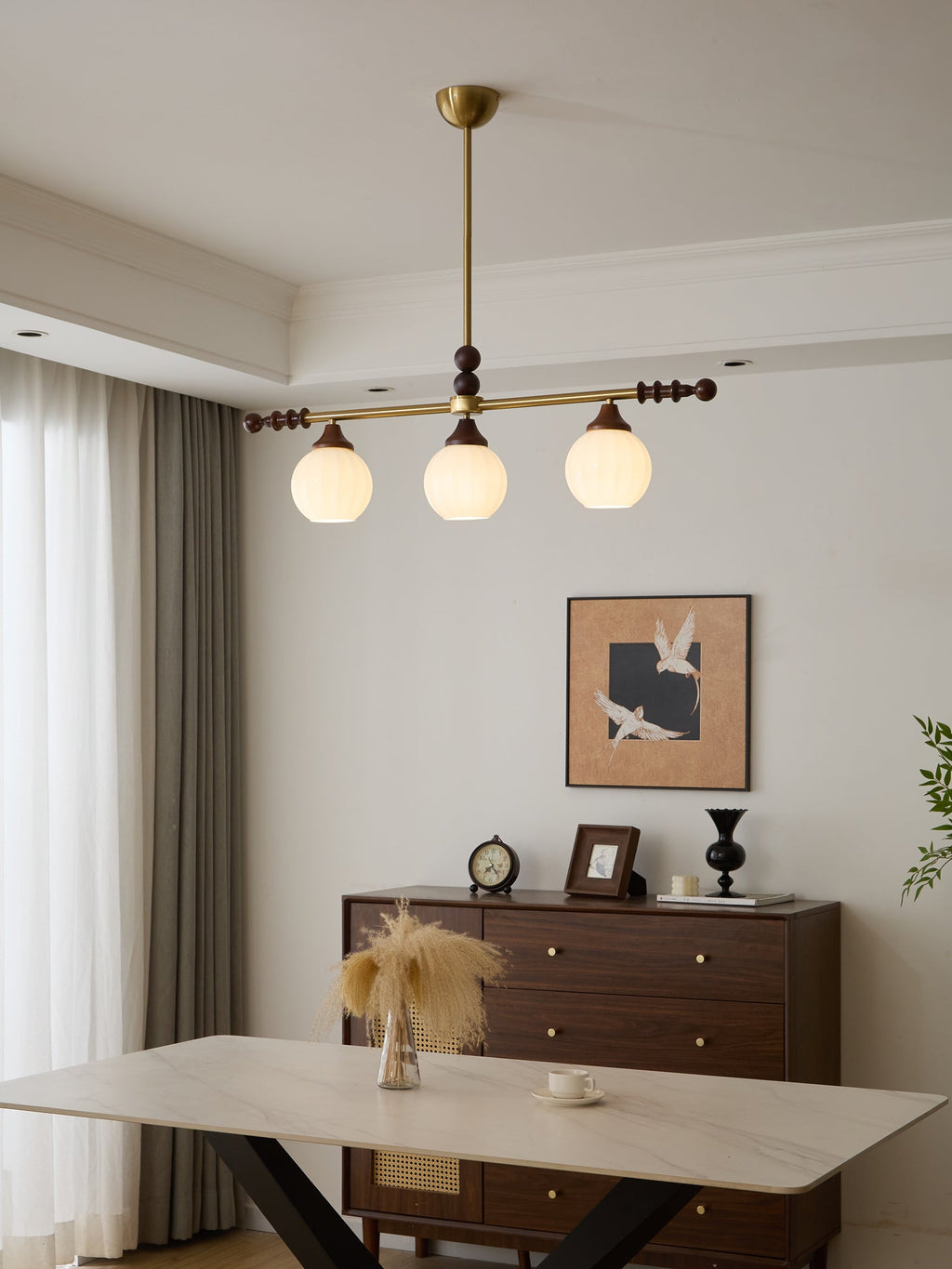 Sinora Wood Pendant Lamp-Moonnatur