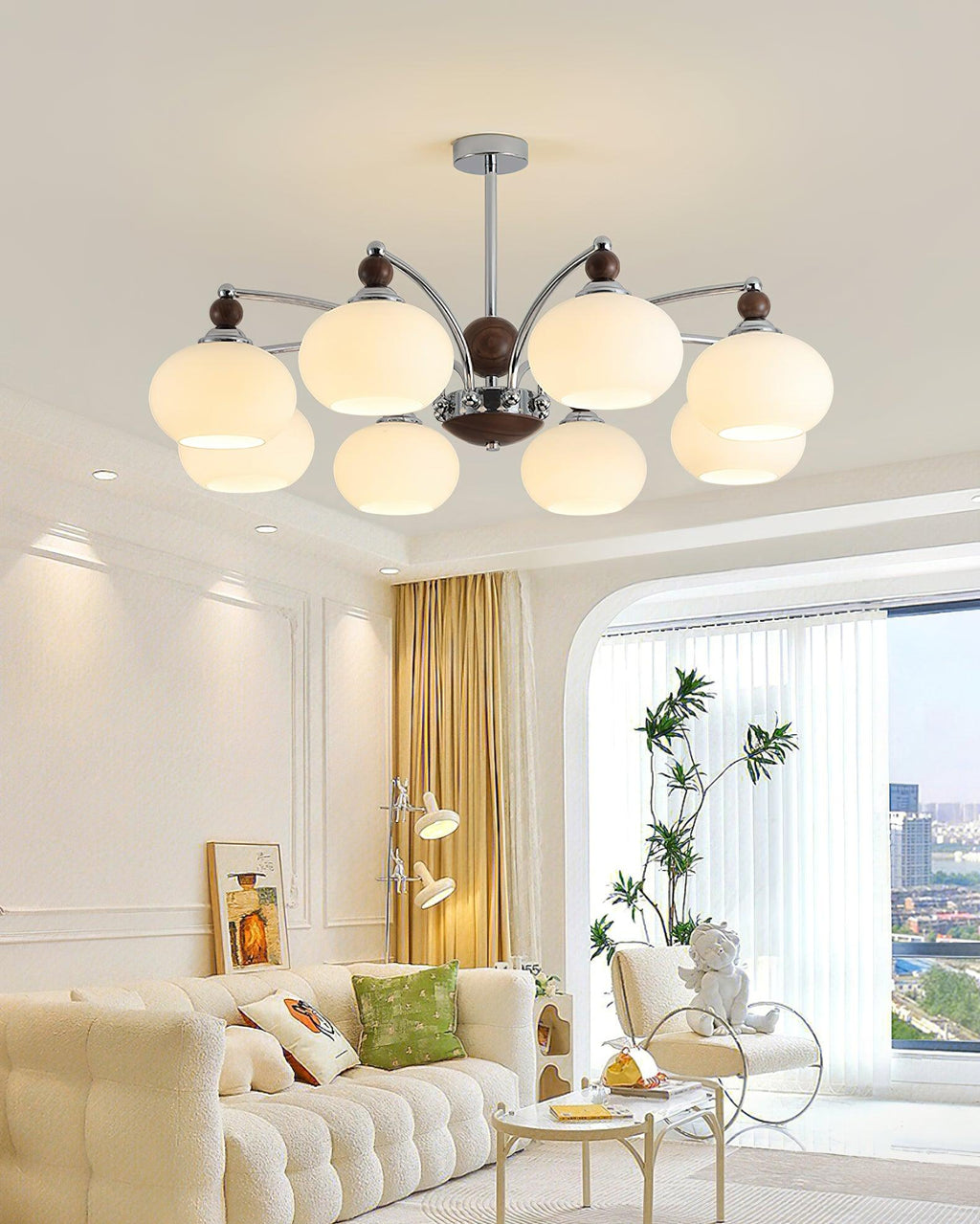 Hazelenna Glass Chandelier-Moonnatur