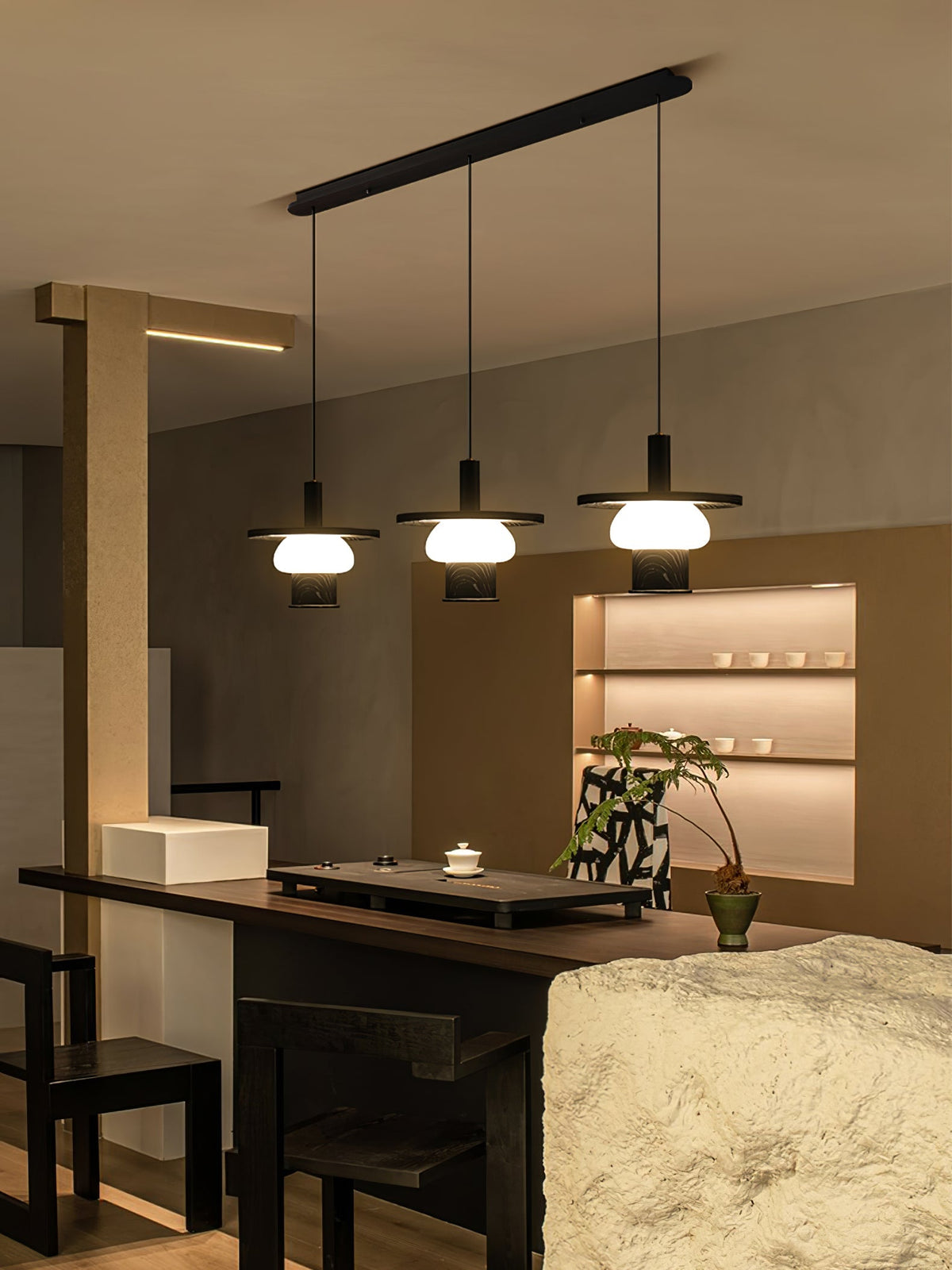 Vionelle Wood Pendant Light-Moonnatur