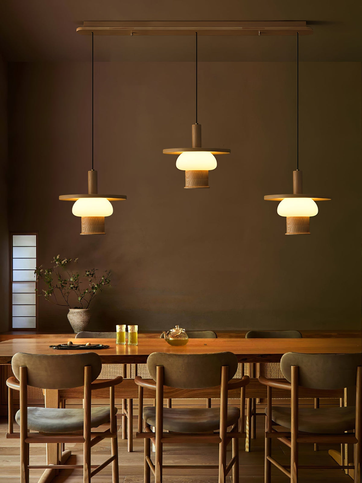 Vionelle Wood Pendant Light-Moonnatur