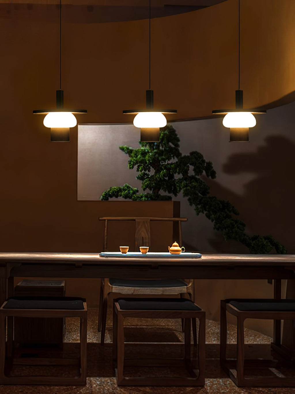 Vionelle Wood Pendant Light-Moonnatur