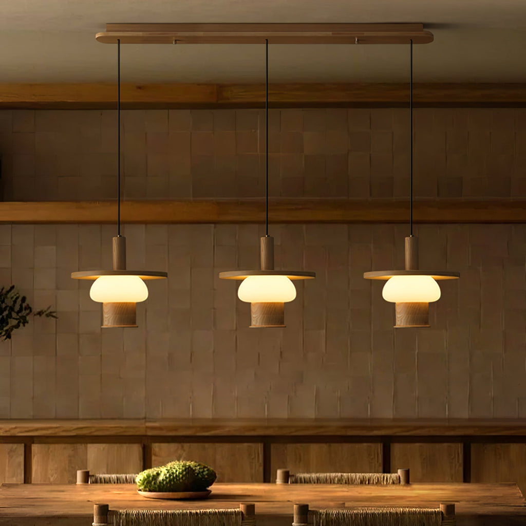 Vionelle Wood Pendant Light-Moonnatur