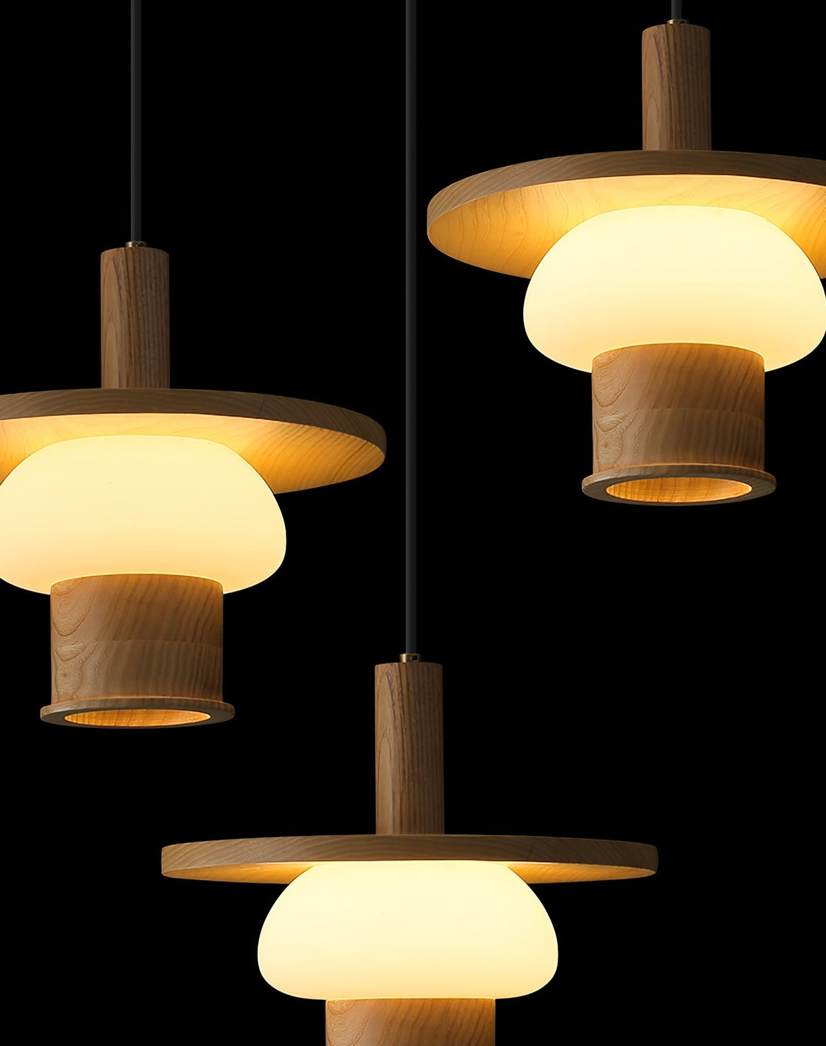 Vionelle Wood Pendant Light-Moonnatur
