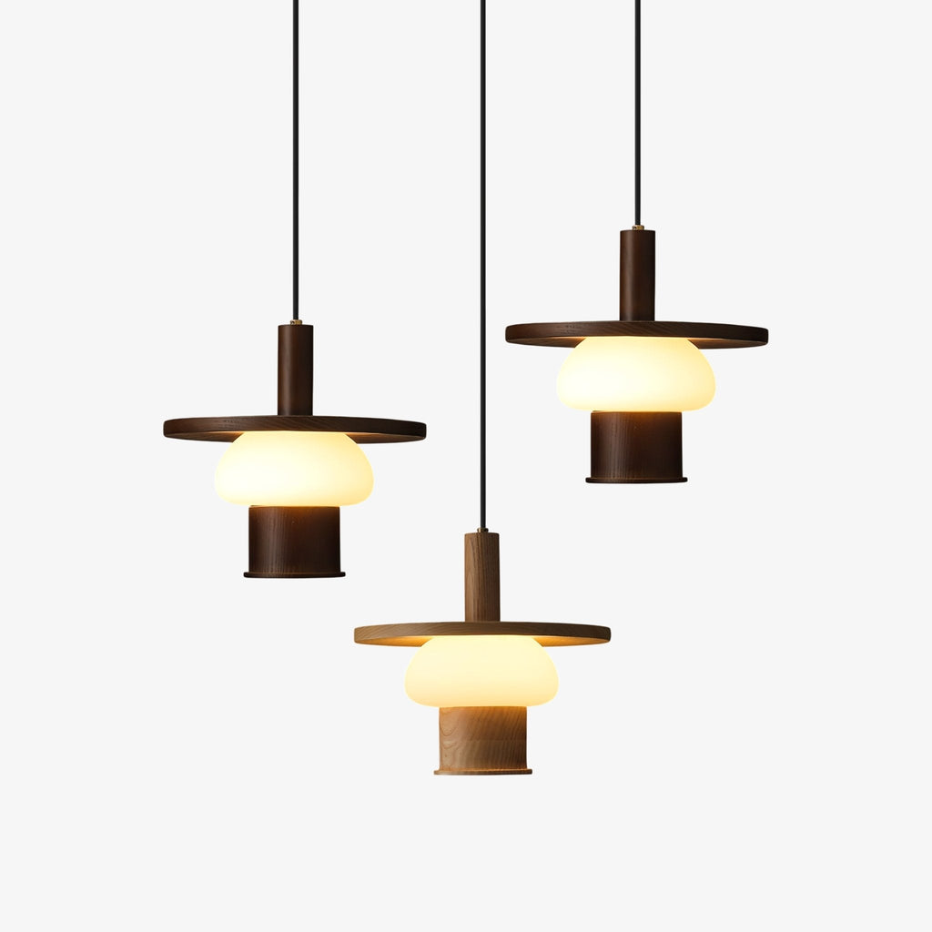 Vionelle Wood Pendant Light-Moonnatur