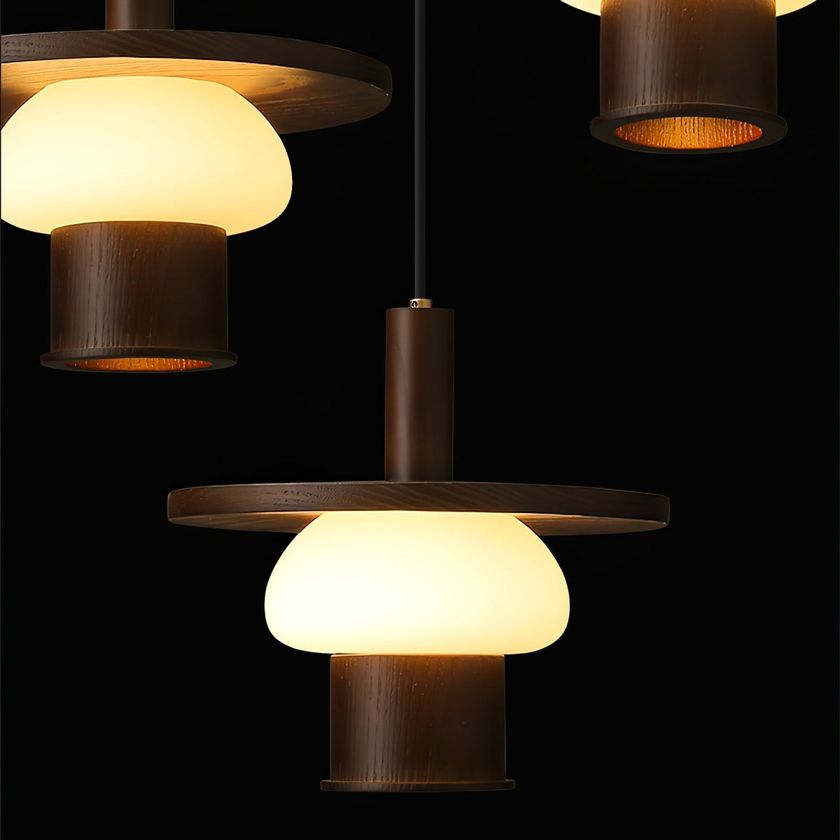Vionelle Wood Pendant Light-Moonnatur