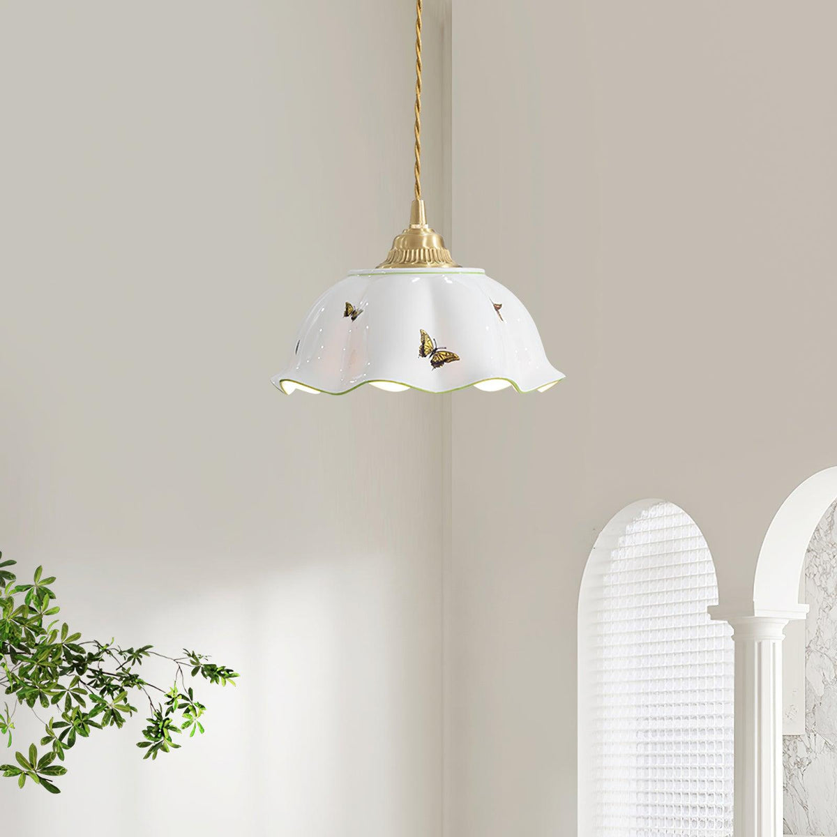 Darnelwynne Ceramic Pendant Light-Moonnatur