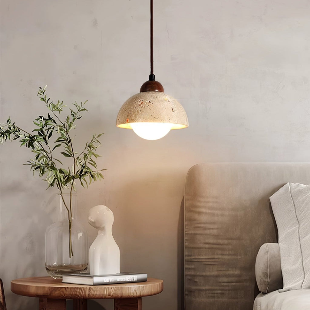 Fendelora Travertine Pendant Light-Moonnatur