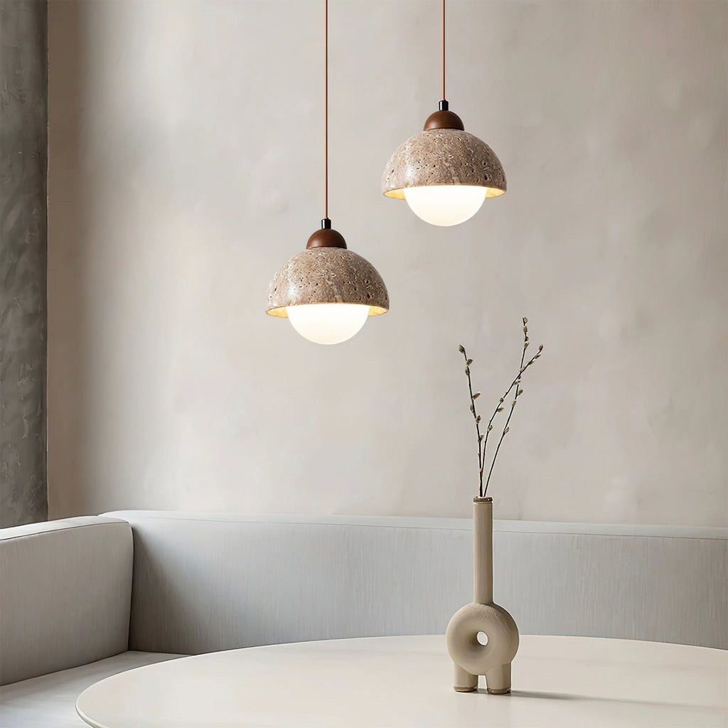 Fendelora Travertine Pendant Light-Moonnatur